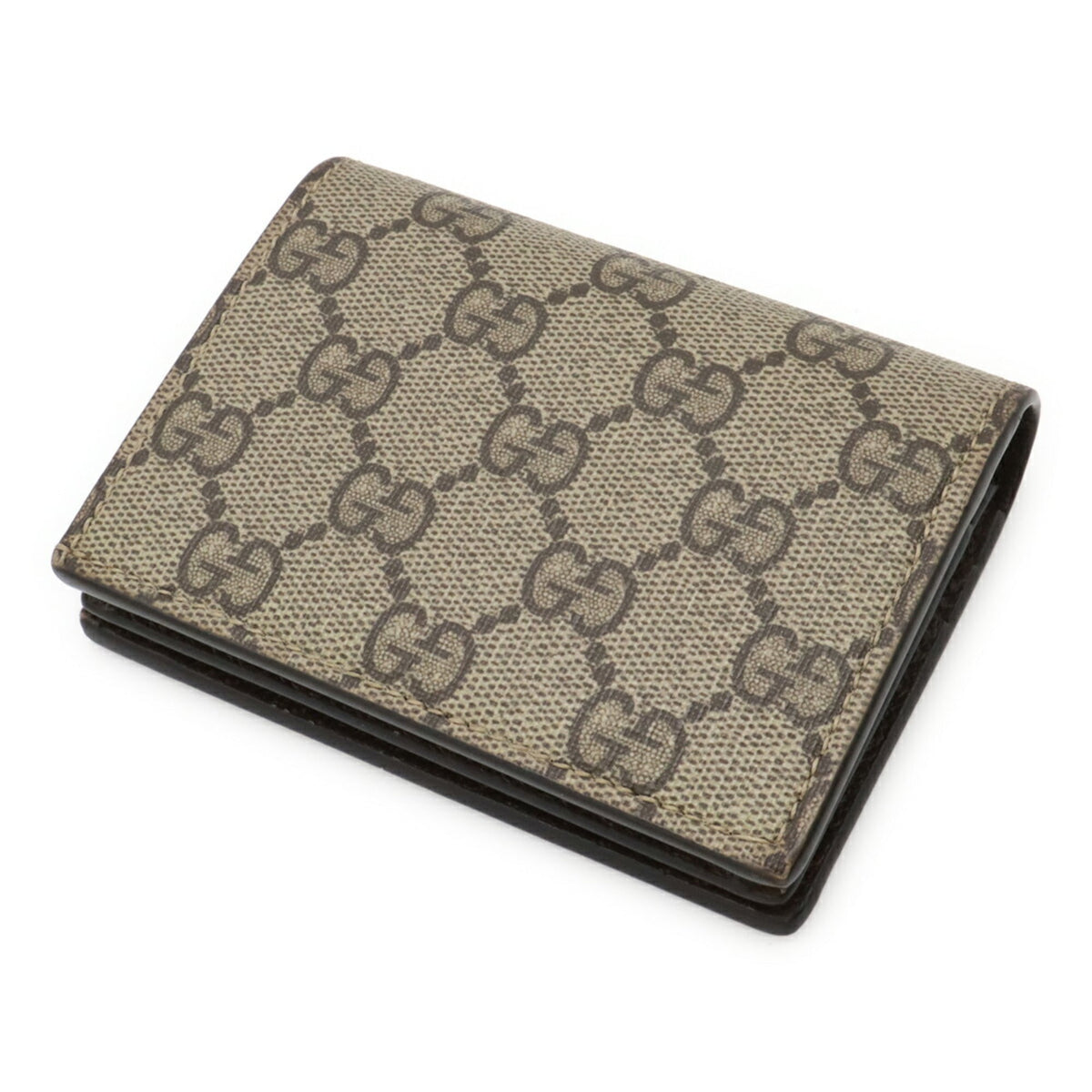 Gucci Gg Supreme Beige Multi-Color Yellow Gg Supreme Leather Wallet (Bi-Fold) (Pre-Owned)
