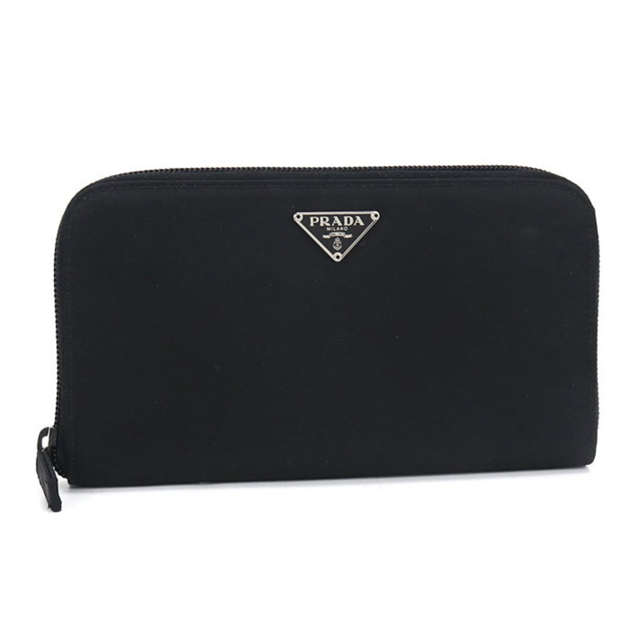 Prada Black Nylon Long Wallet (Bi-Fold) (Pre-Owned)