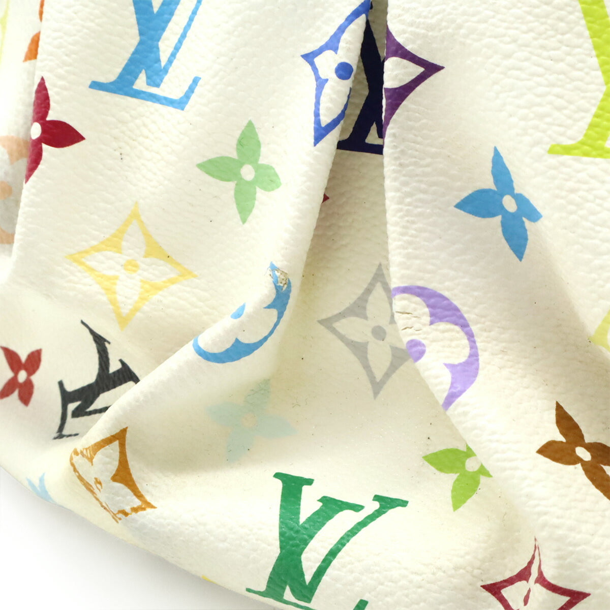 Louis Vuitton White Canvas Handbag Shoulder Bag (Pre-Owned)