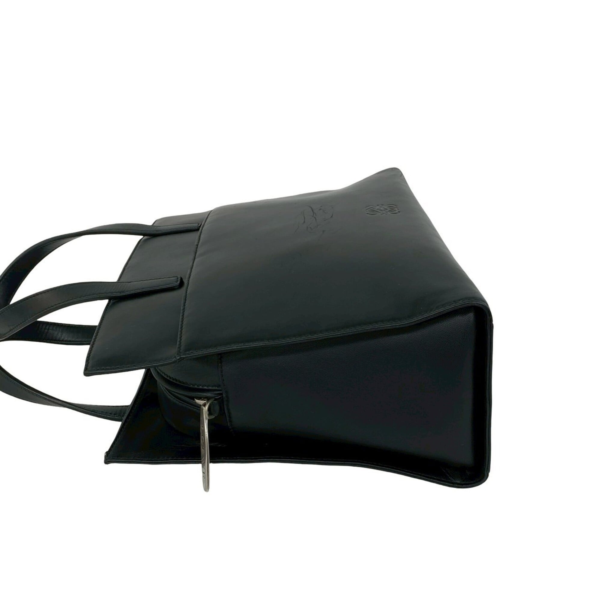 Loewe Black Leather Handbag Shoulder Bag Tote Bag (Pre-Owned)