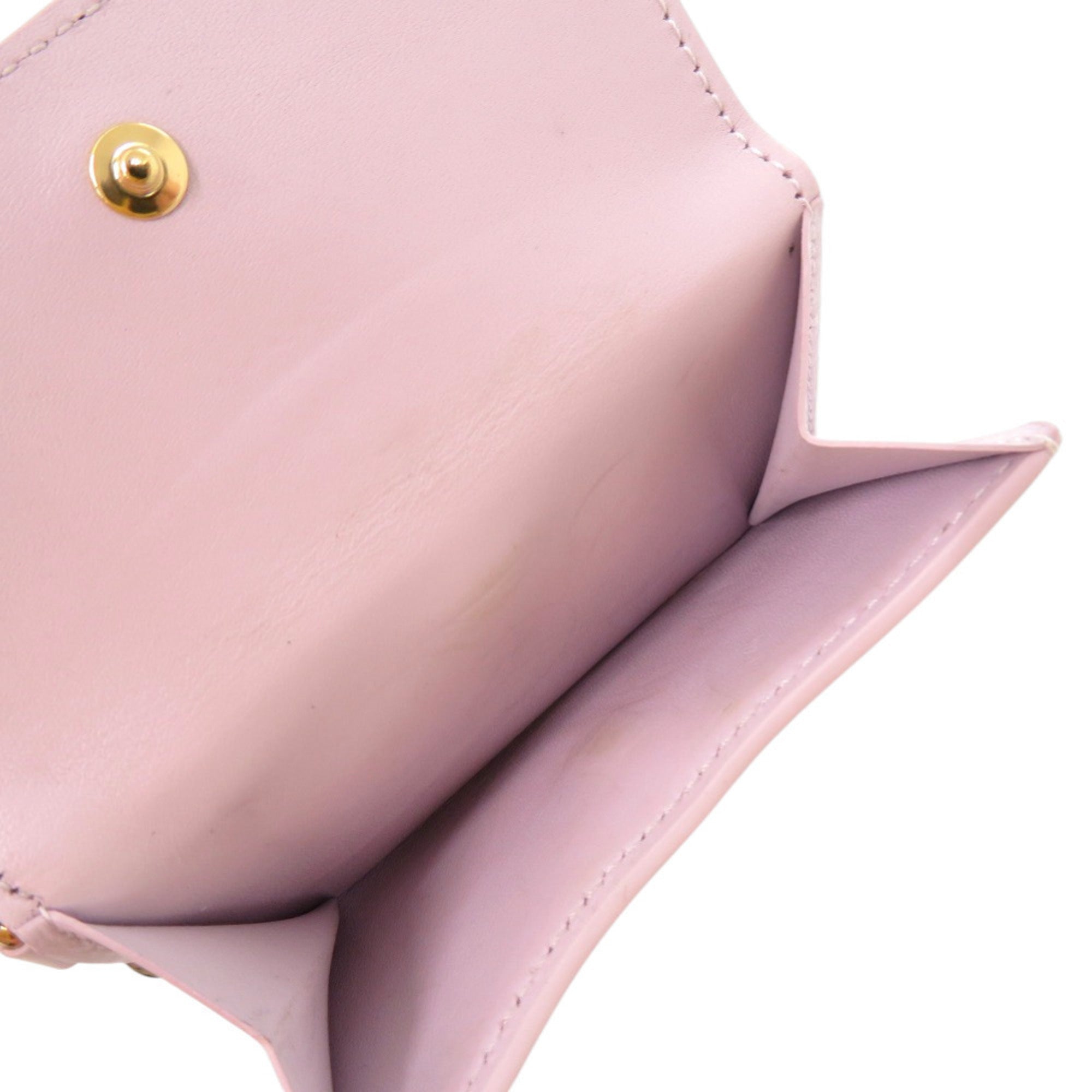 Louis Vuitton Purple Leather Wallet (Tri-Fold) (Pre-Owned)