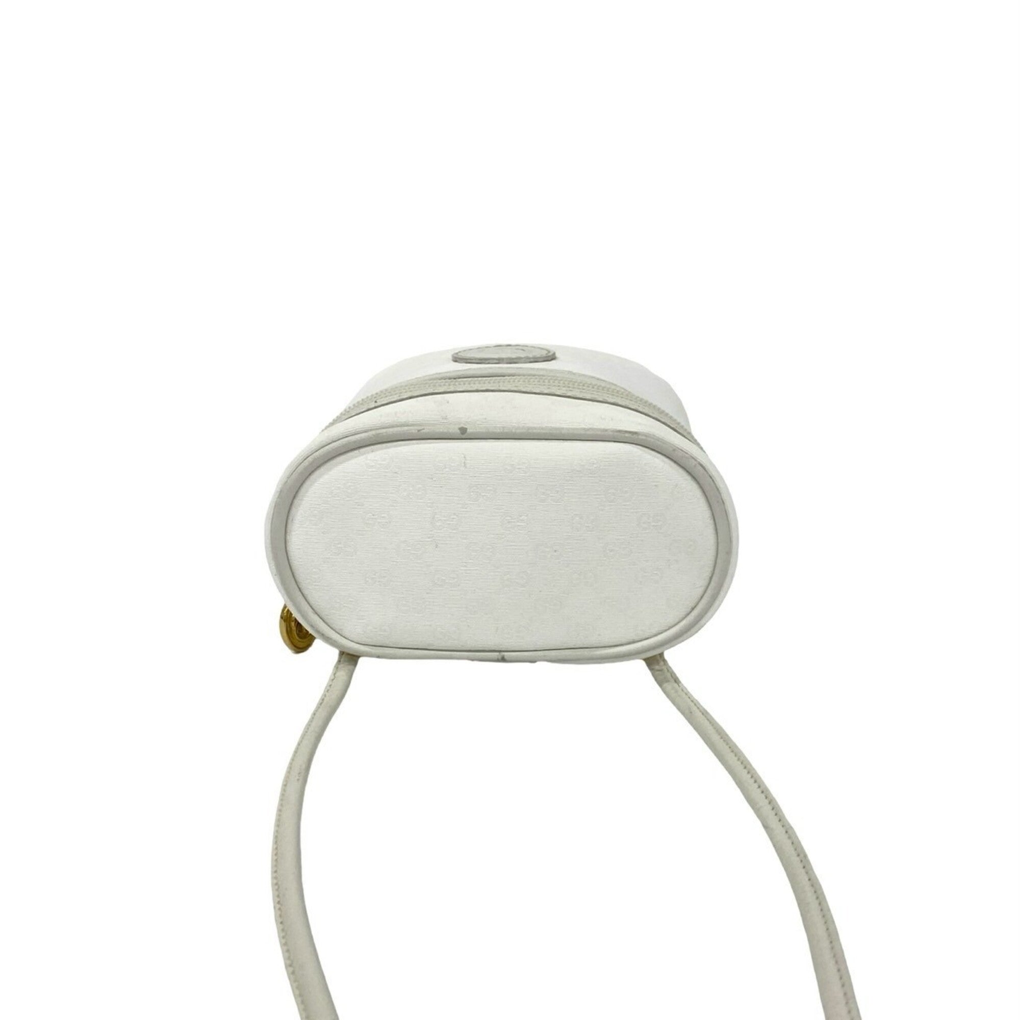 Gucci White Leather Pvc Shoulder Bag Vanity Bag (Pre-Owned)