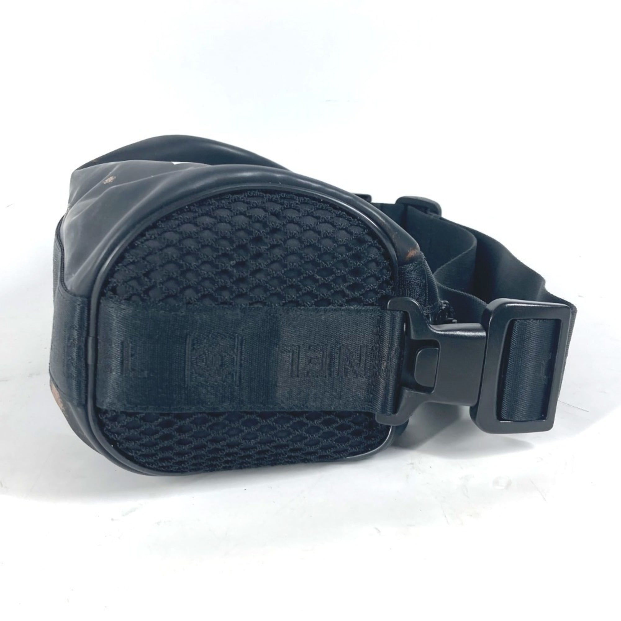 Chanel Black White Rubber Shoulder Bag (Pre-Owned)
