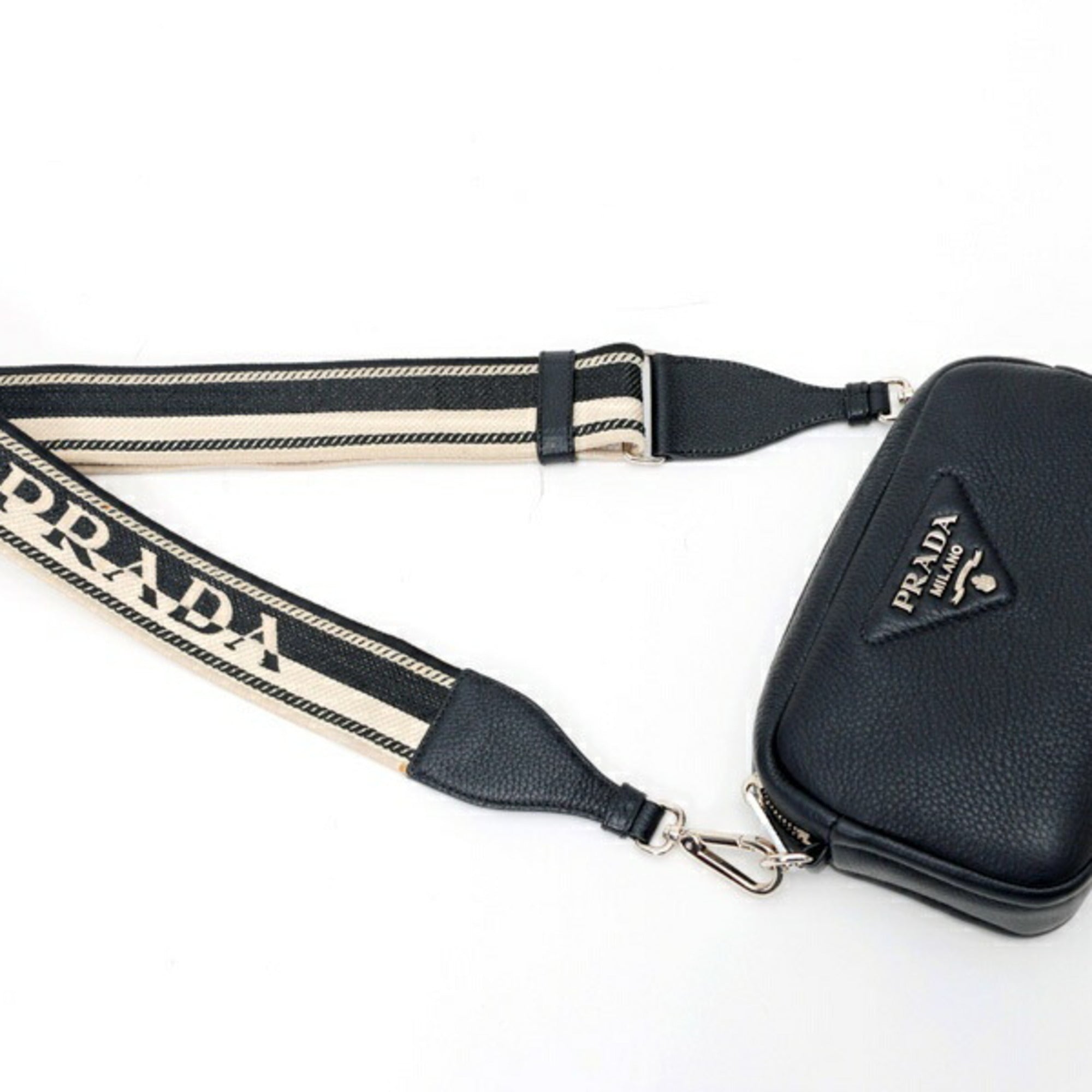 Prada Black Leather Shoulder Bag (Pre-Owned)