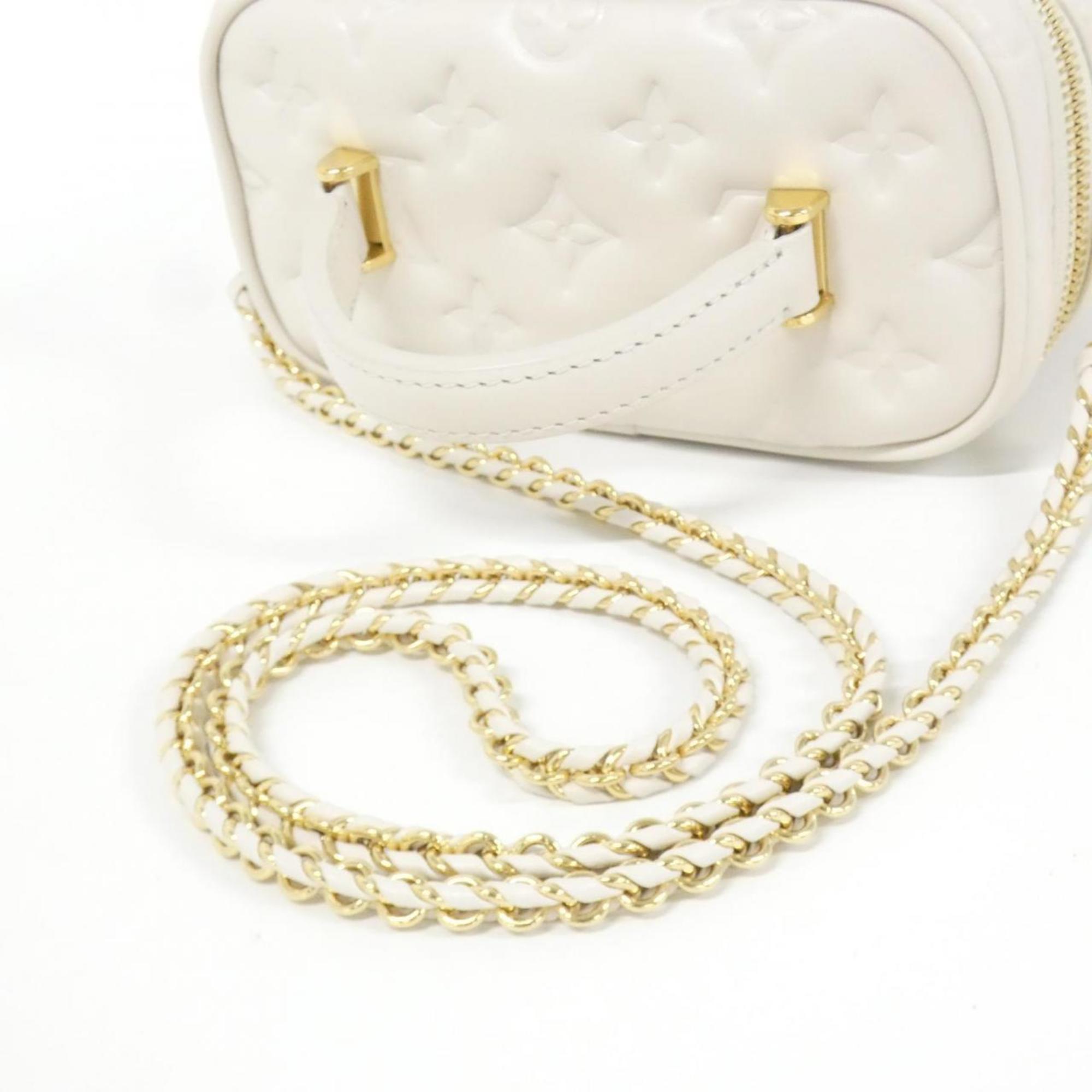 Louis Vuitton Ivory Leather Shoulder Bag Vanity Bag (Pre-Owned)