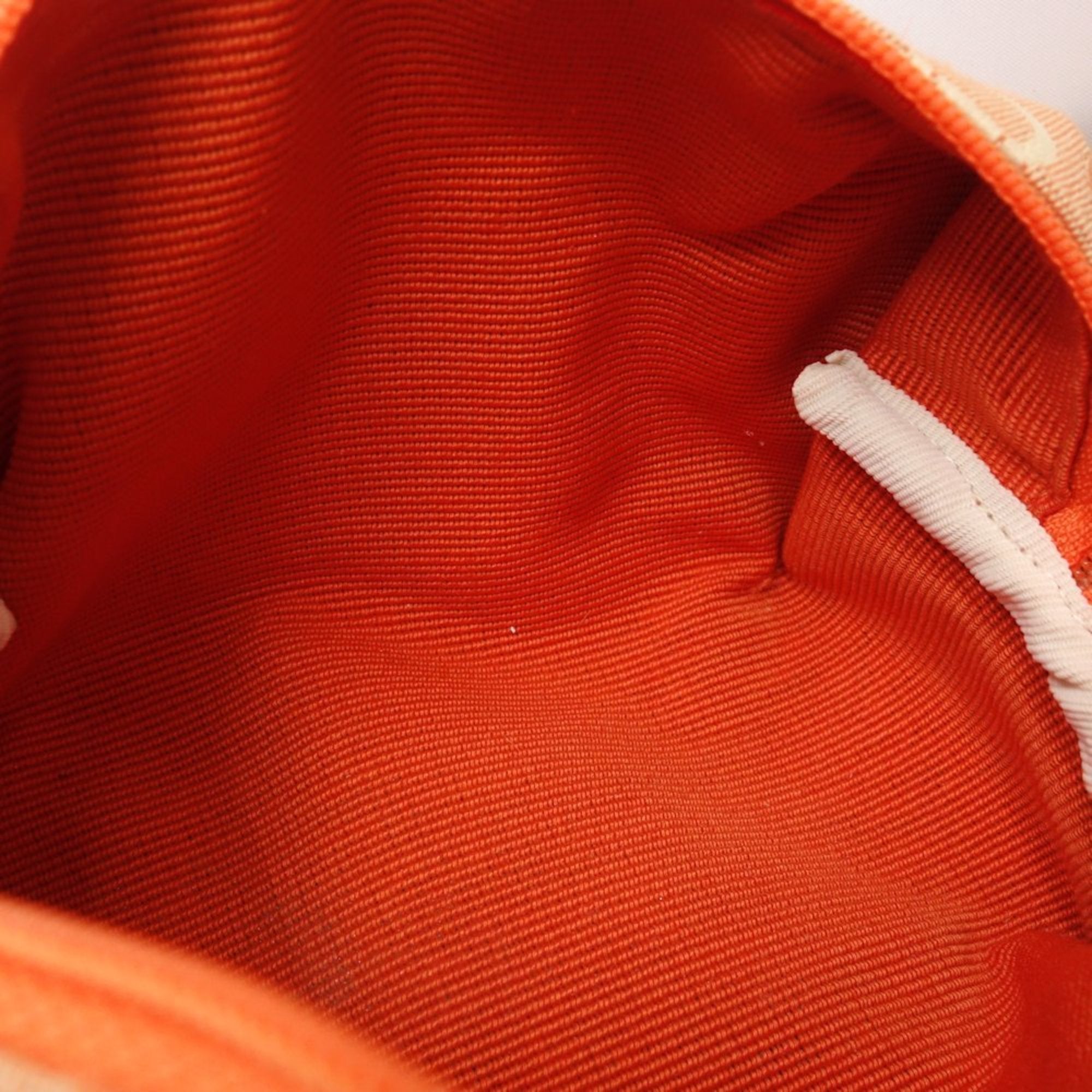 Salvatore Ferragamo Orange Canvas Pouch (Pre-Owned)