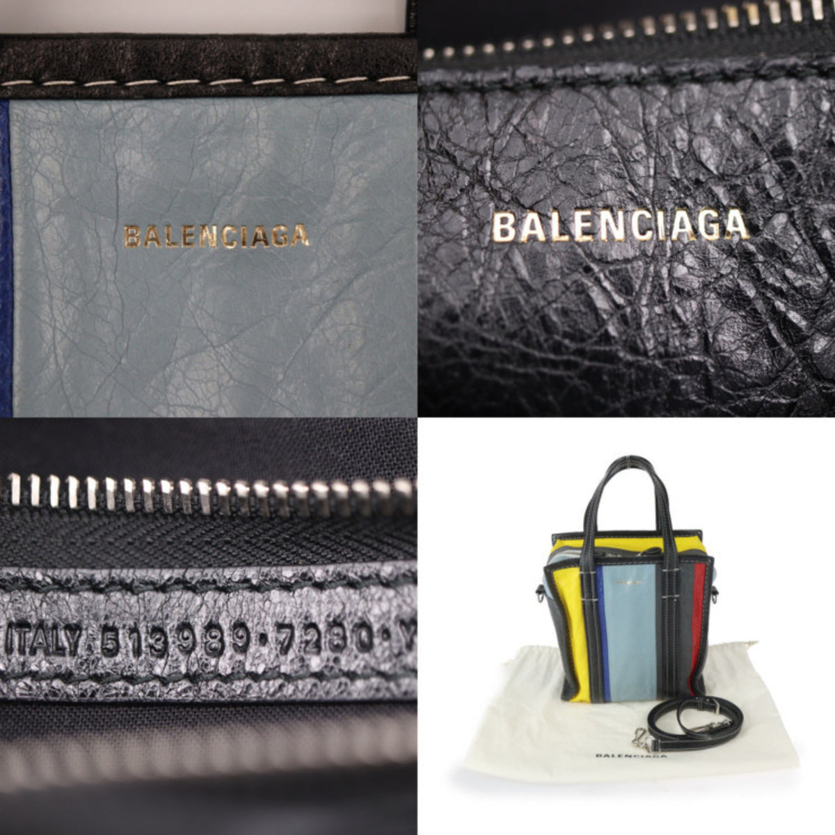 Balenciaga Multi-Color Leather Handbag Shoulder Bag Tote Bag (Pre-Owned)