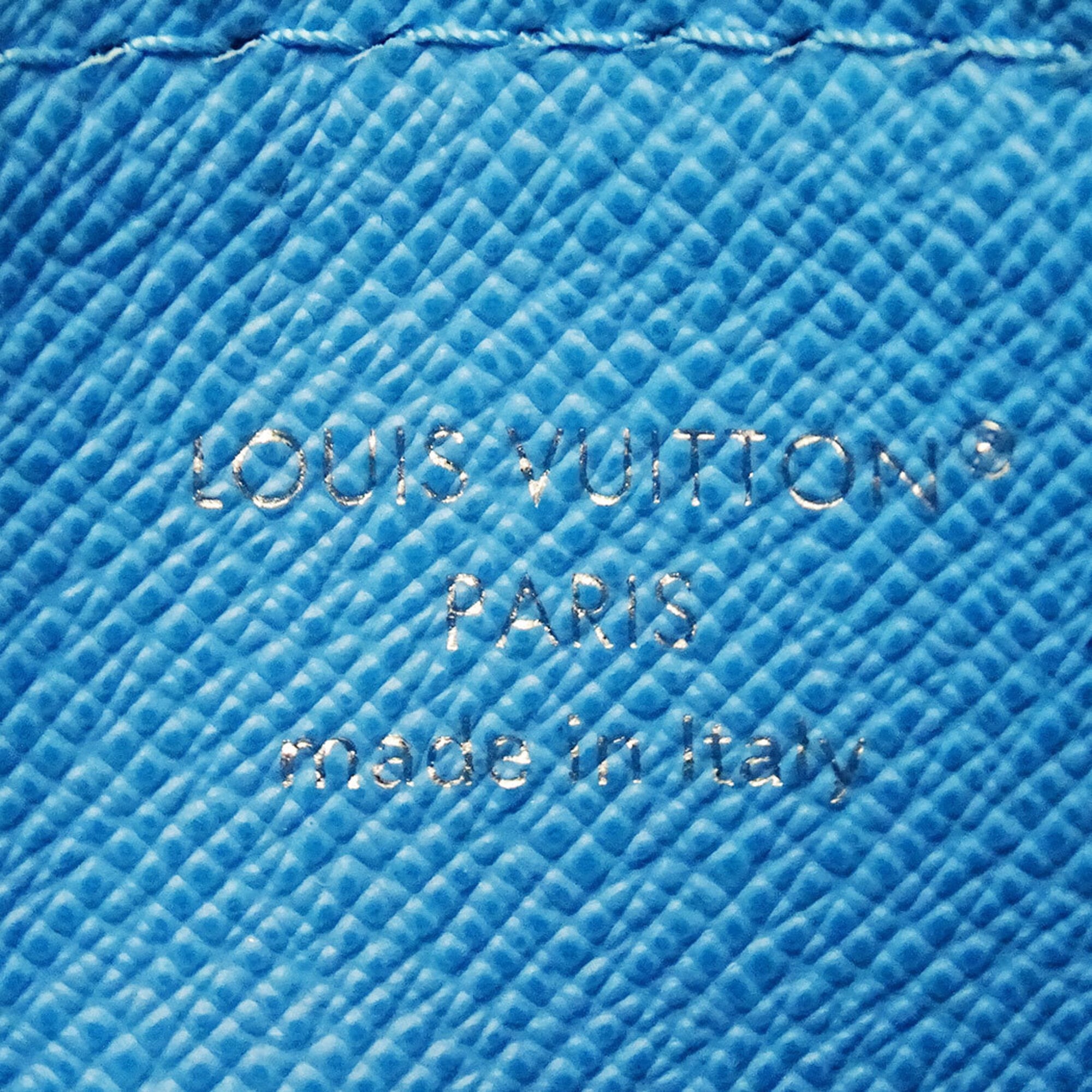 Louis Vuitton Blue Taigarama Handbag Pouch Shoulder Bag (Pre-Owned)