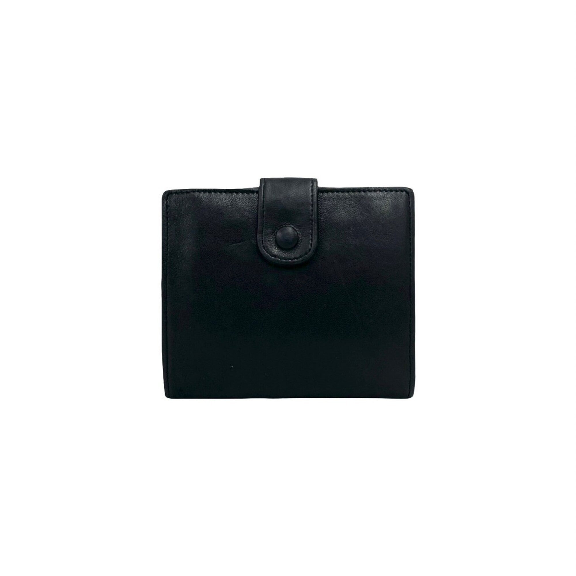 Chanel Black Leather Wallet (Bi-Fold) (Pre-Owned)