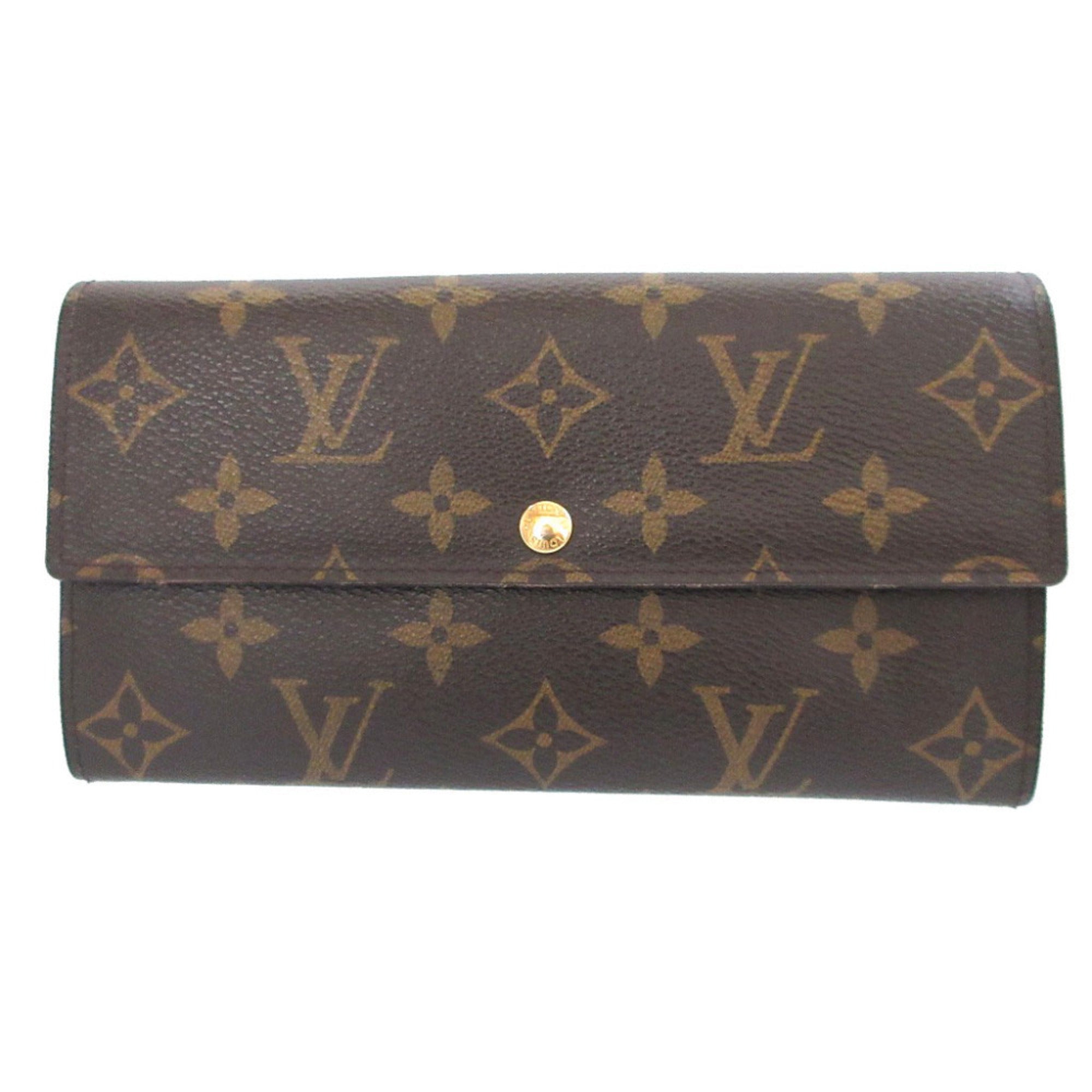 Louis Vuitton Brown Monogram Canvas Long Wallet (Bi-Fold) (Pre-Owned)