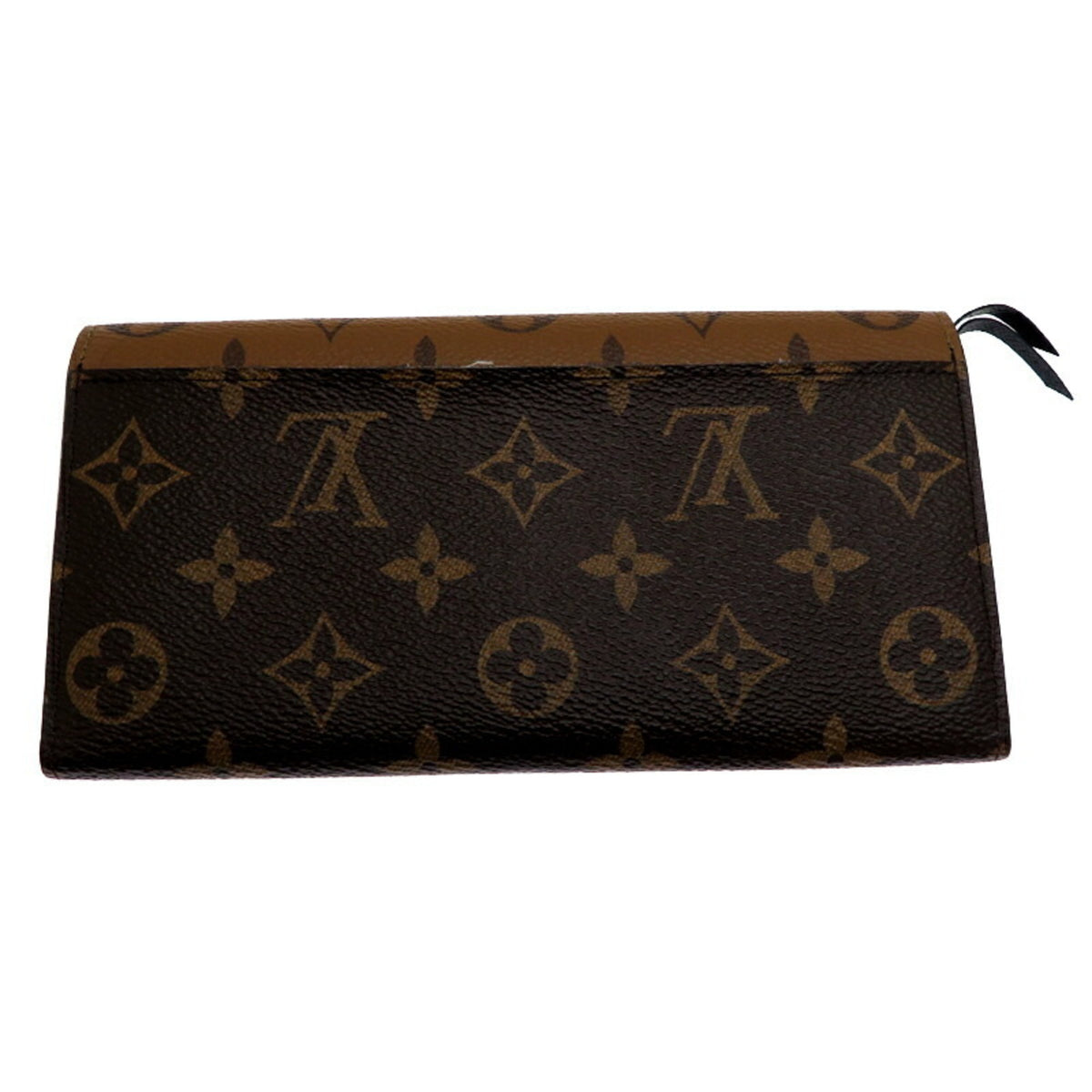 Louis Vuitton Brown Monogram Reverse Long Wallet (Tri-Fold) (Pre-Owned)