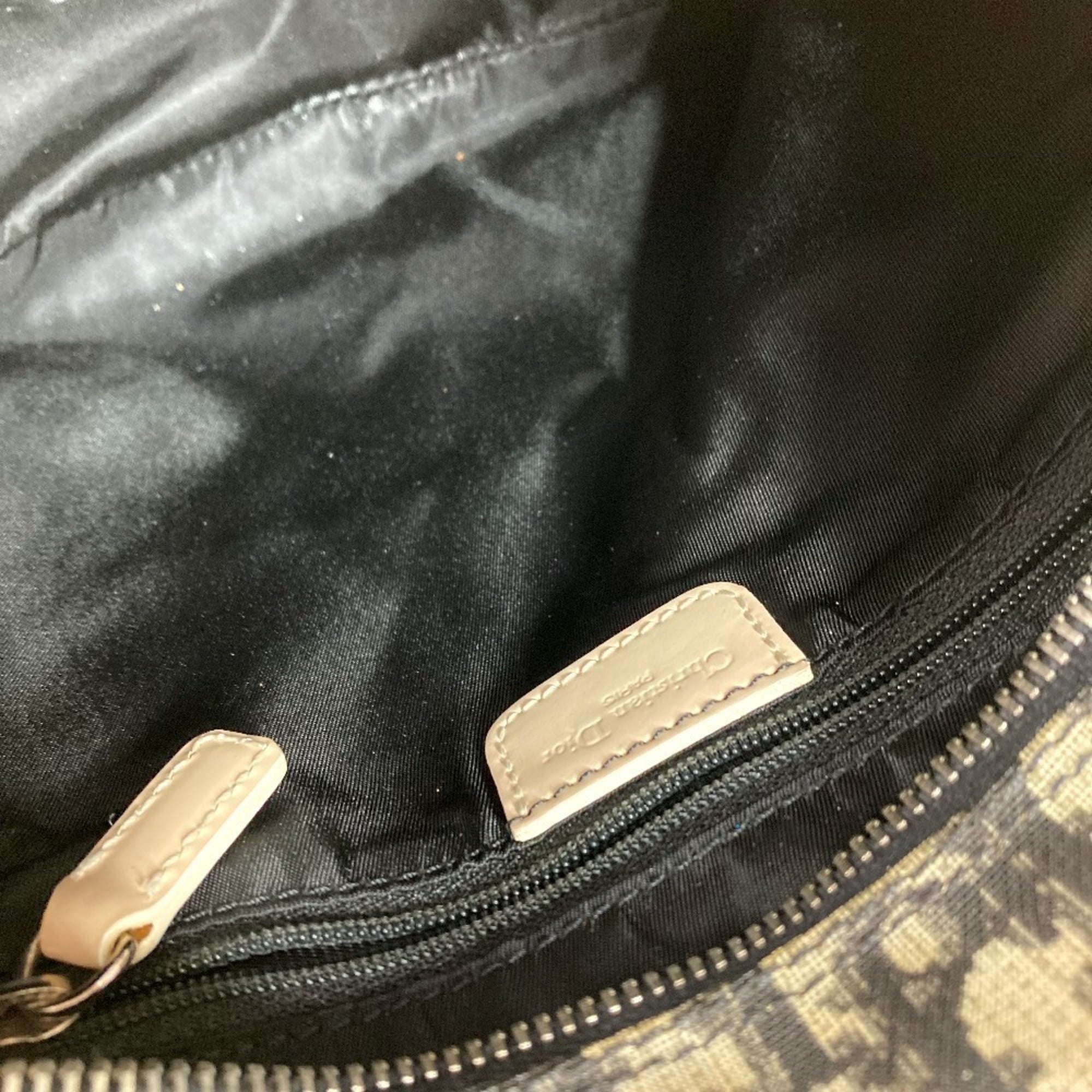 Christian Dior Black White Trotter Pochette Shoulder Bag (Pre-Owned)