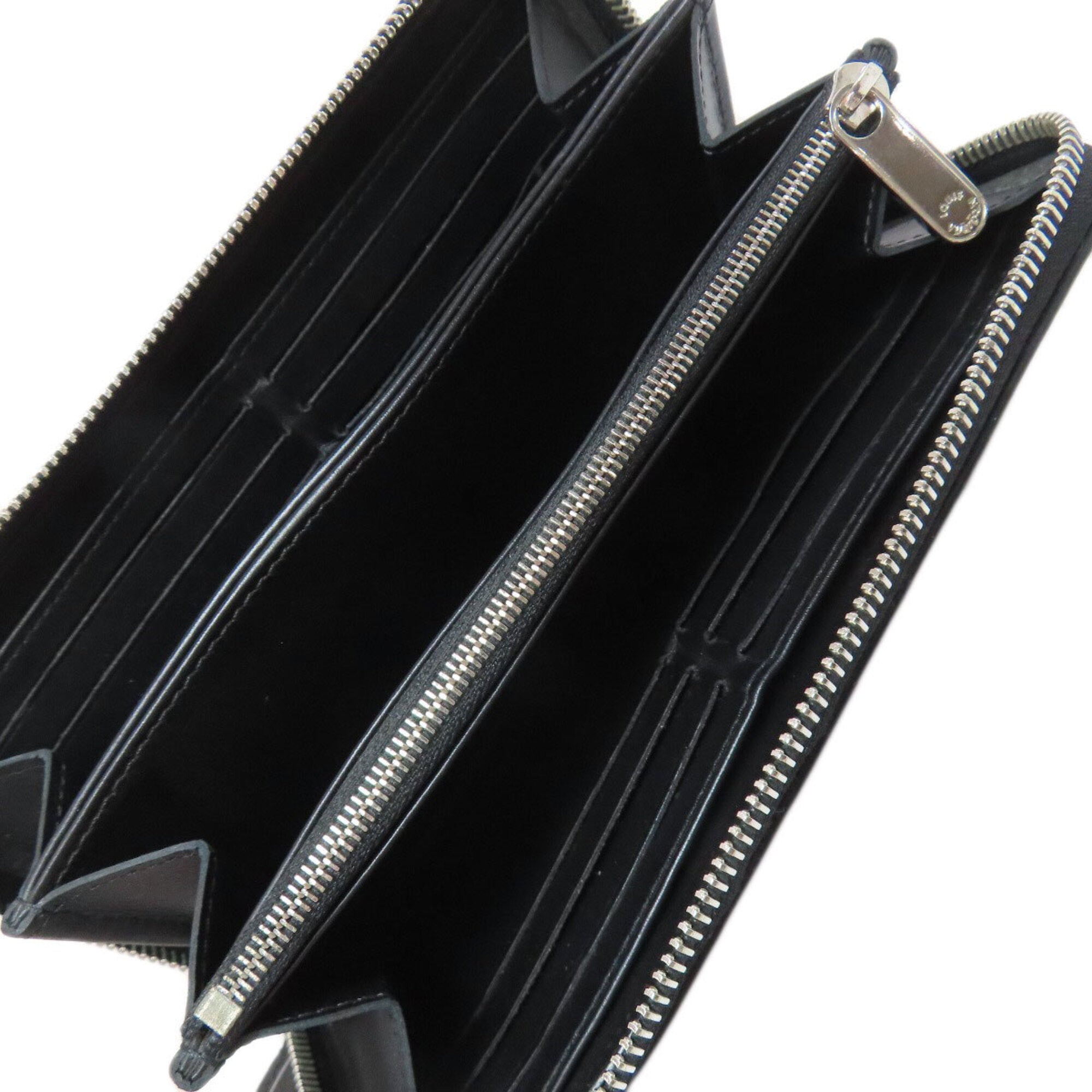 Louis Vuitton Mahina Black Mahina Leather Long Wallet (Bi-Fold) (Pre-Owned)