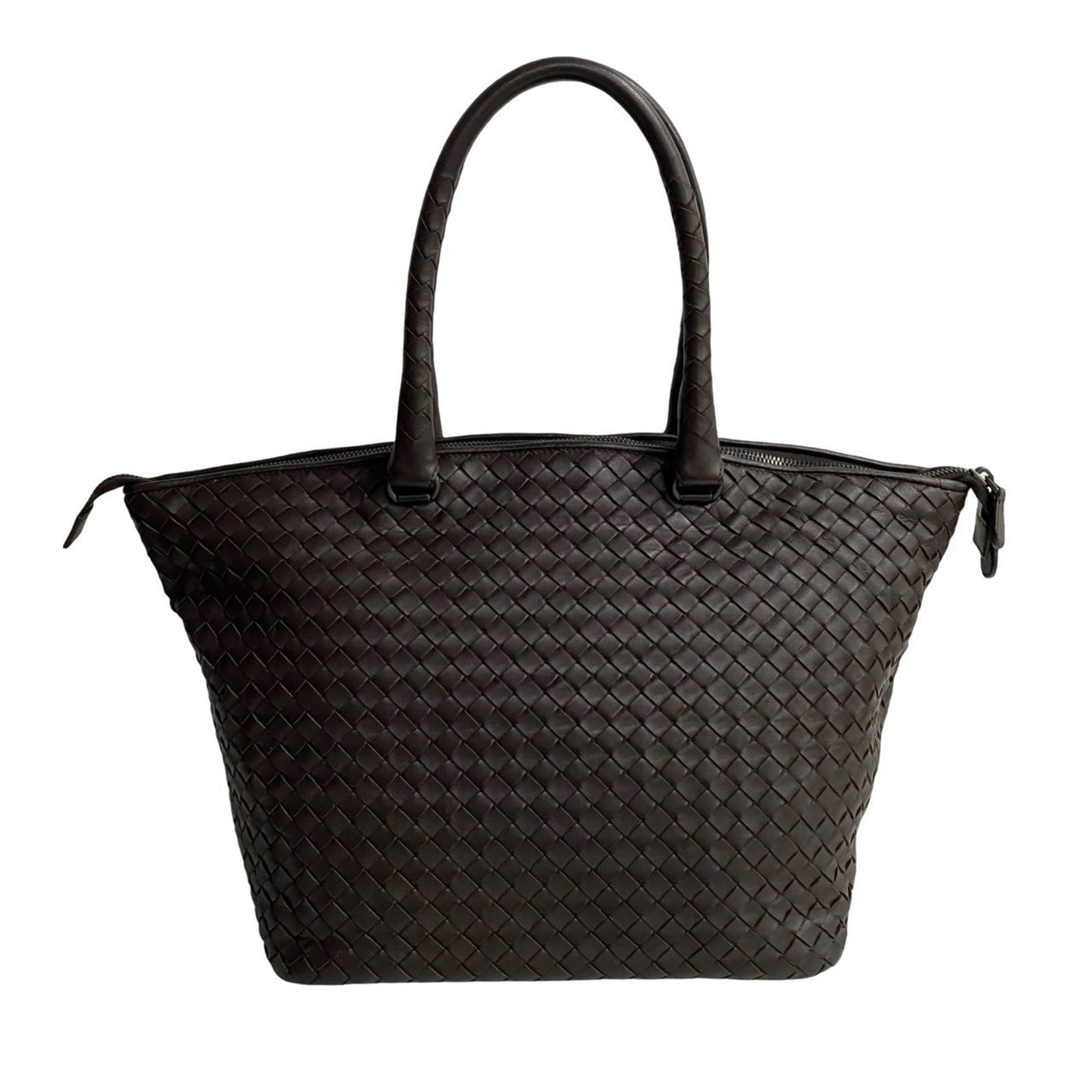 Bottega Veneta Brown Leather Handbag Tote Bag (Pre-Owned)