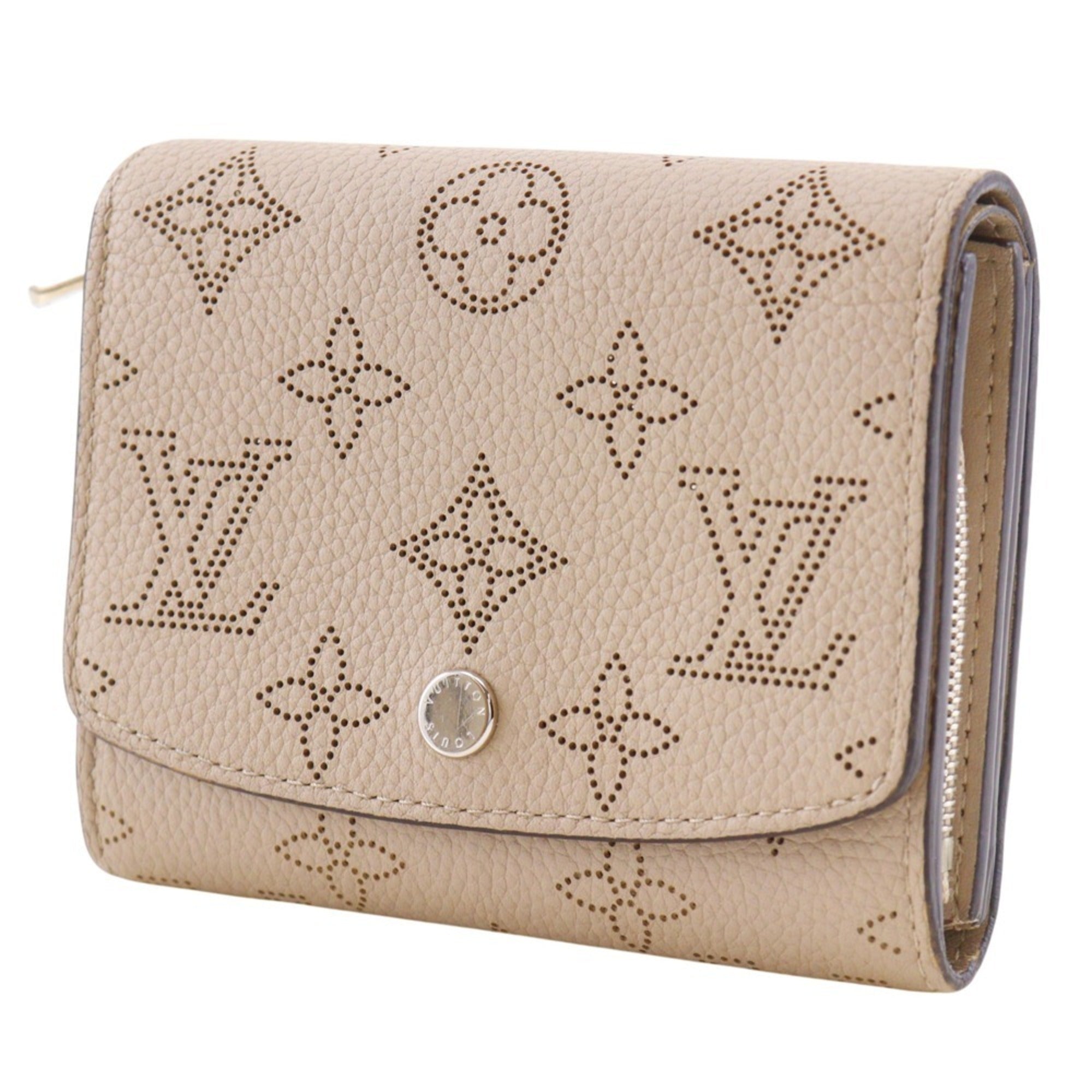Louis Vuitton Gray Iris Mahina Leather Wallet (Bi-Fold) (Pre-Owned)