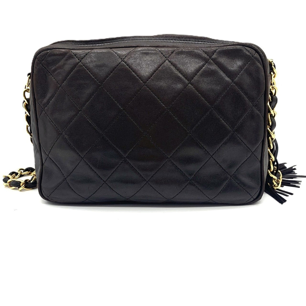 Chanel Dark Brown Leather Shoulder Bag (Pre-Owned)