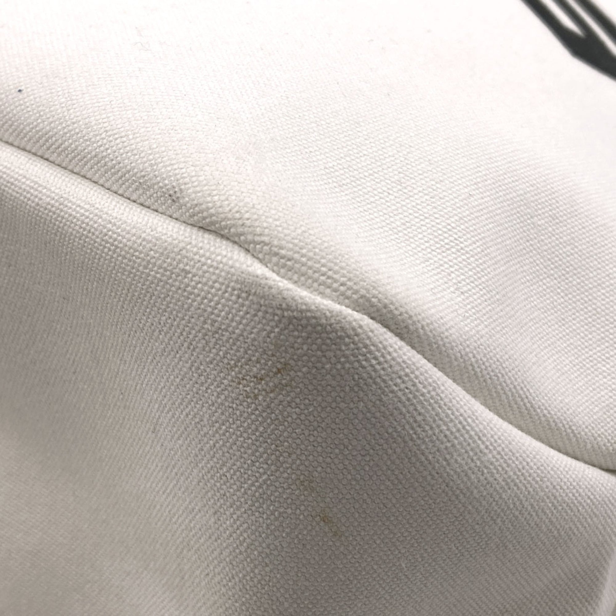Prada Green Light Blue White Canvas Tote Bag (Pre-Owned)
