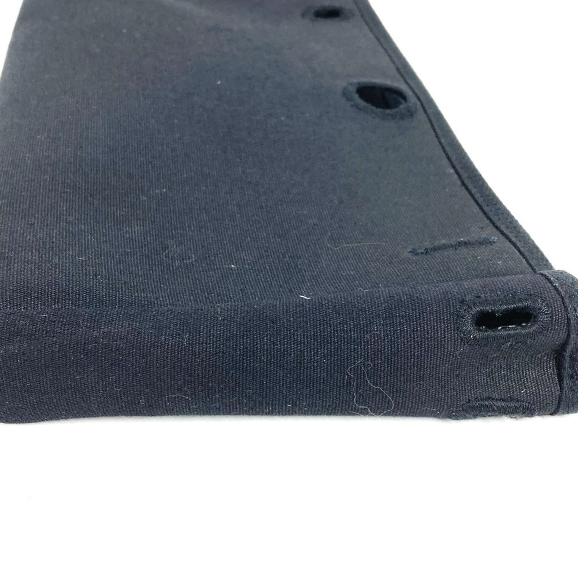 Hermes Black Canvas Clutch Bag Shoulder Bag (Pre-Owned)