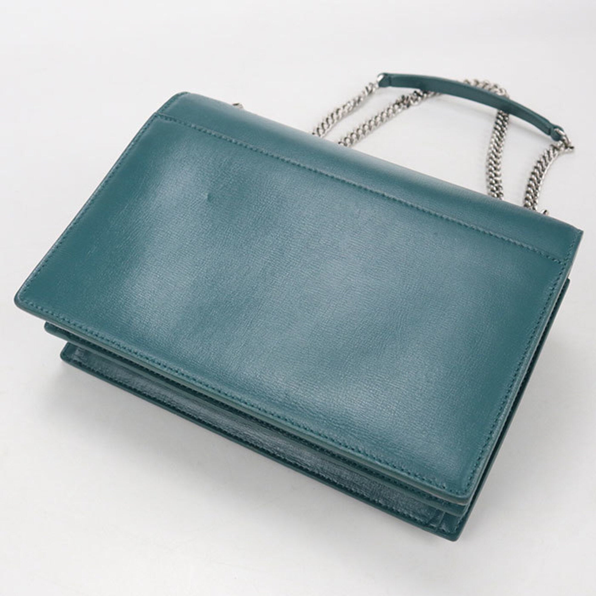 Saint Laurent Green Leather Shoulder Bag (Pre-Owned)