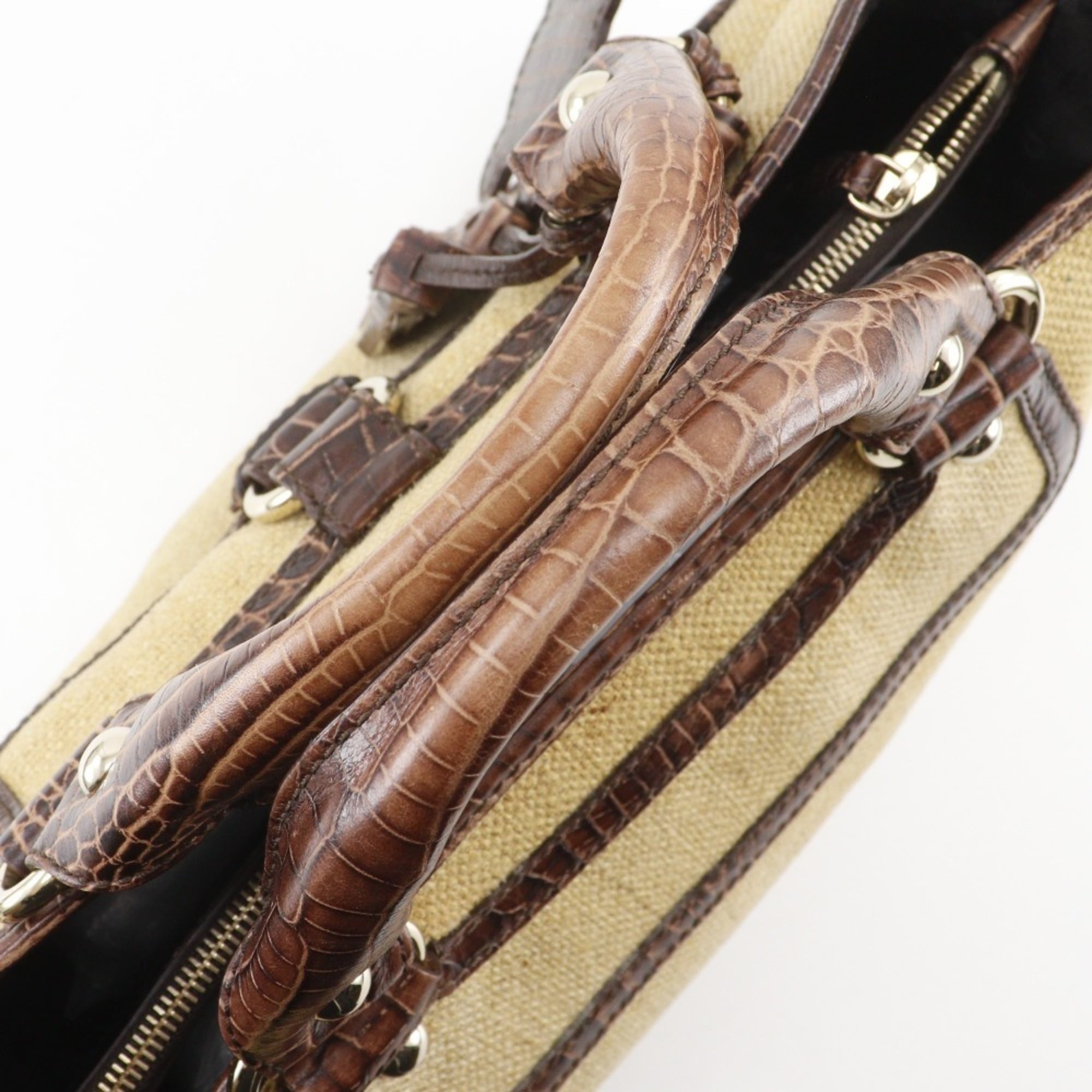 Celine Boogie Brown Straw Leather Handbag (Pre-Owned)