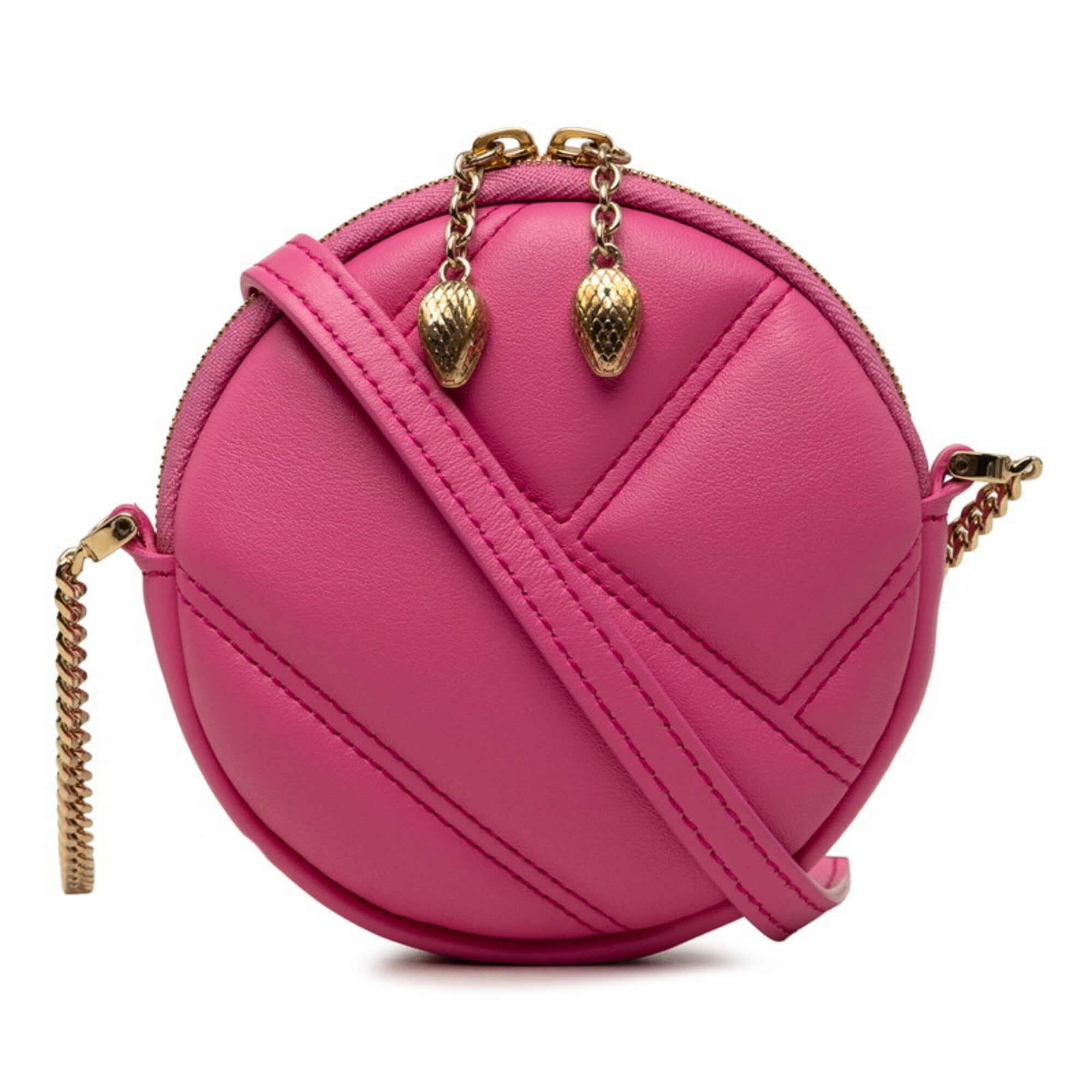 Bvlgari Pink Leather Pochette Shoulder Bag (Pre-Owned)