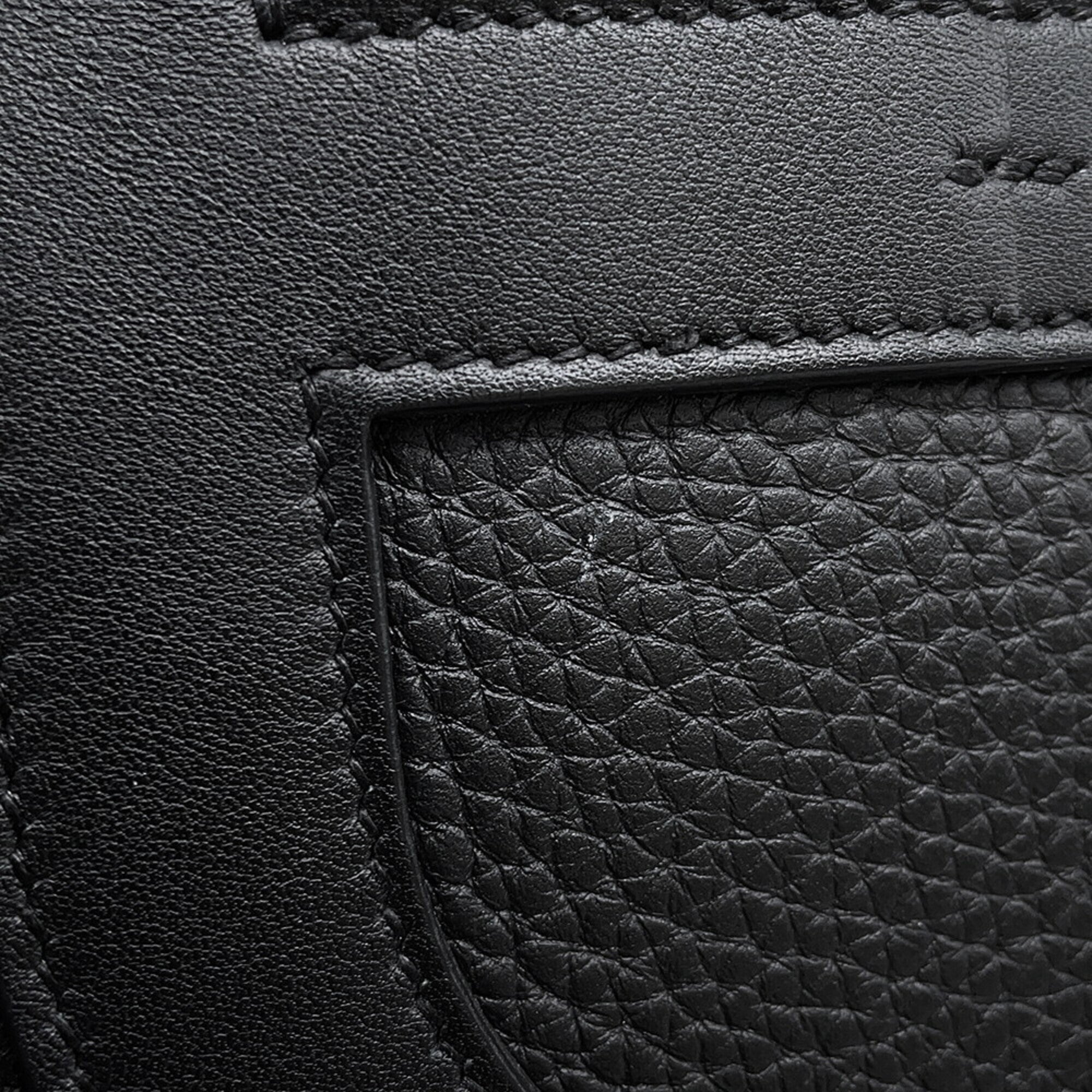 Hermes Black Taurillon Clemence Leather Swift Leather Tote Bag (Pre-Owned)