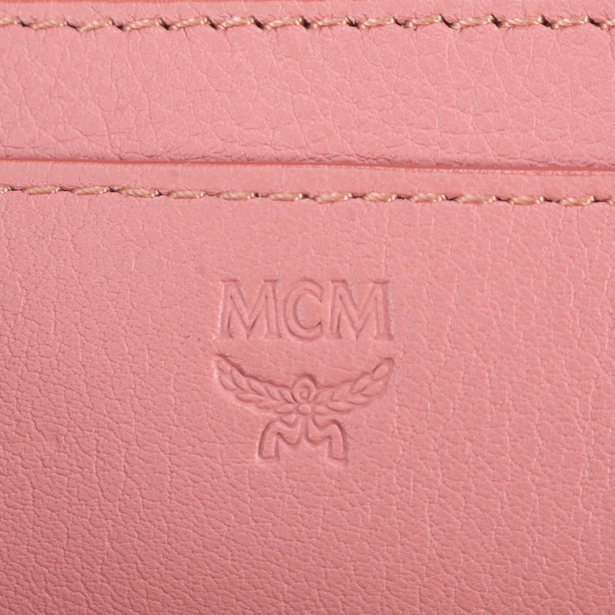 Mcm Pink Leather Shoulder Bag (Pre-Owned)