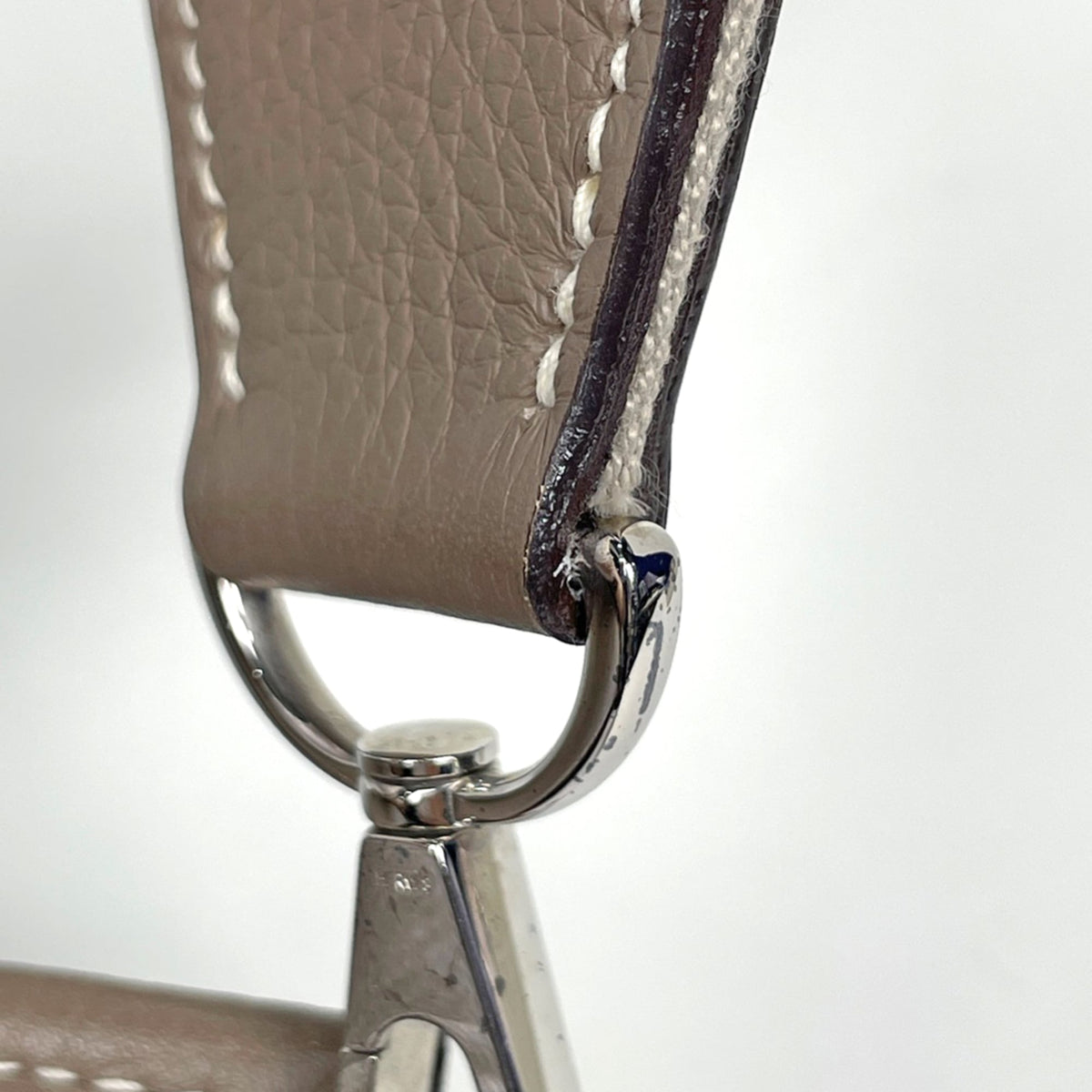 Hermes Evelyne Etoupe Gray Taurillon Clemence Leather Shoulder Bag (Pre-Owned)