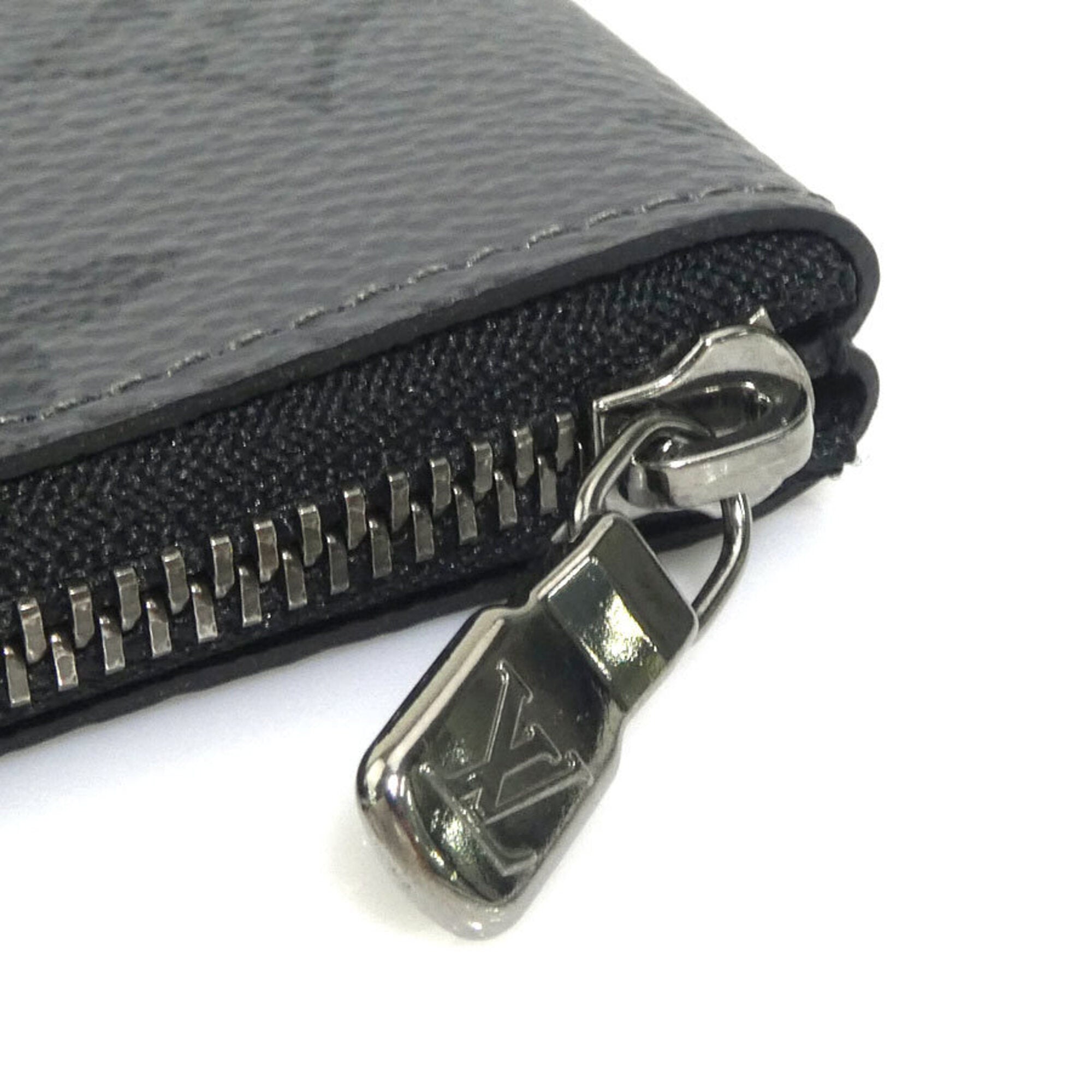 Louis Vuitton Black Gray Monogram Eclipse Monogram Eclipse Coin Purse/Coin Case (Pre-Owned)