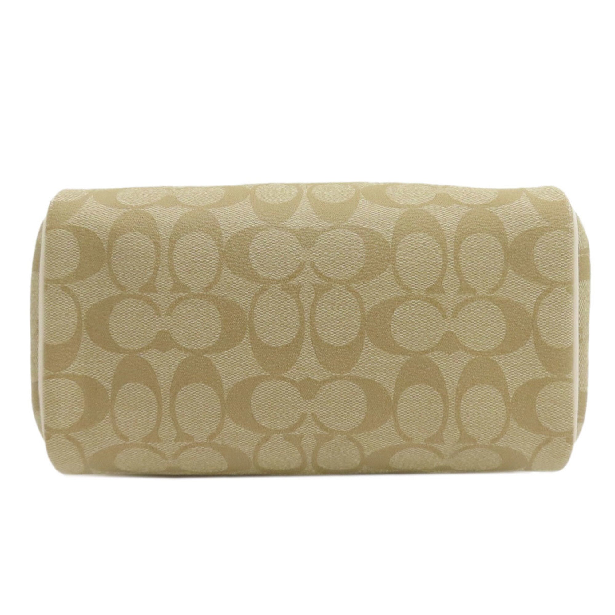 Coach Beige White Pvc Handbag (Pre-Owned)