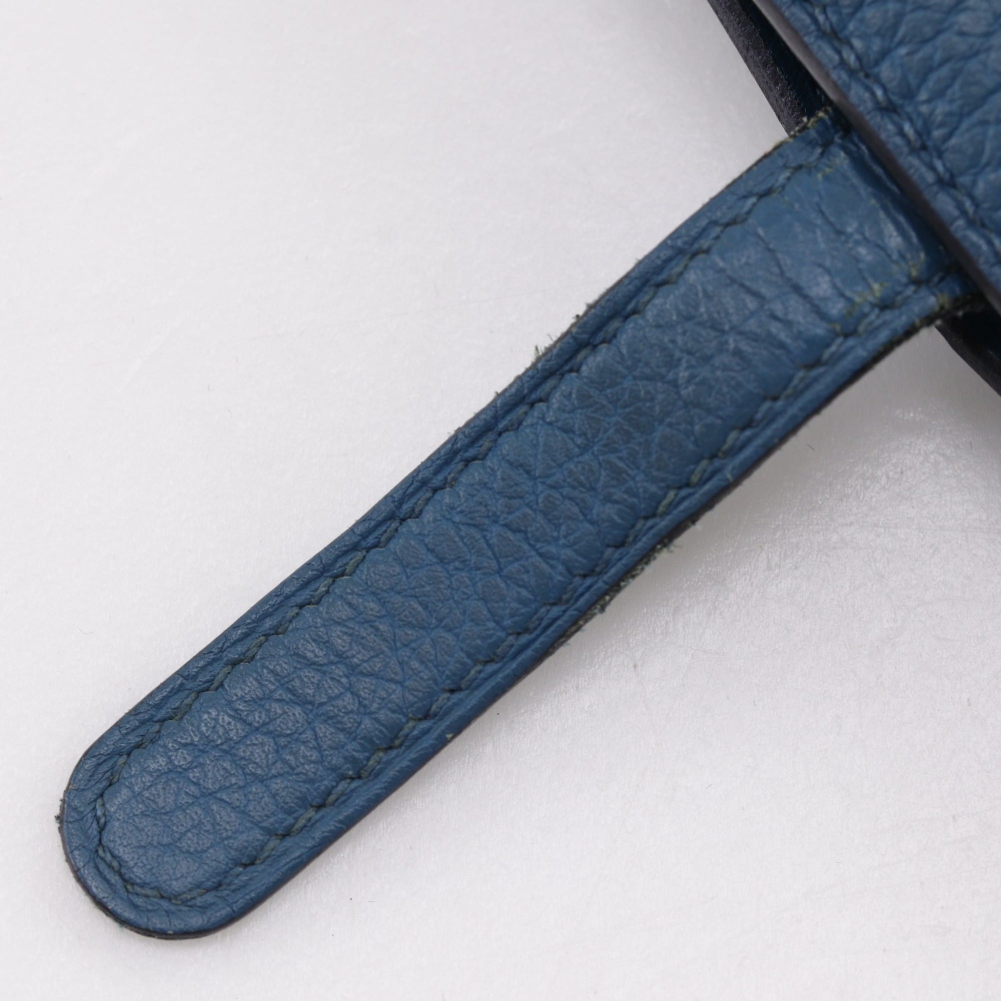 Hermes Dogon Blue Taurillon Clemence Leather Long Wallet (Bi-Fold) (Pre-Owned)