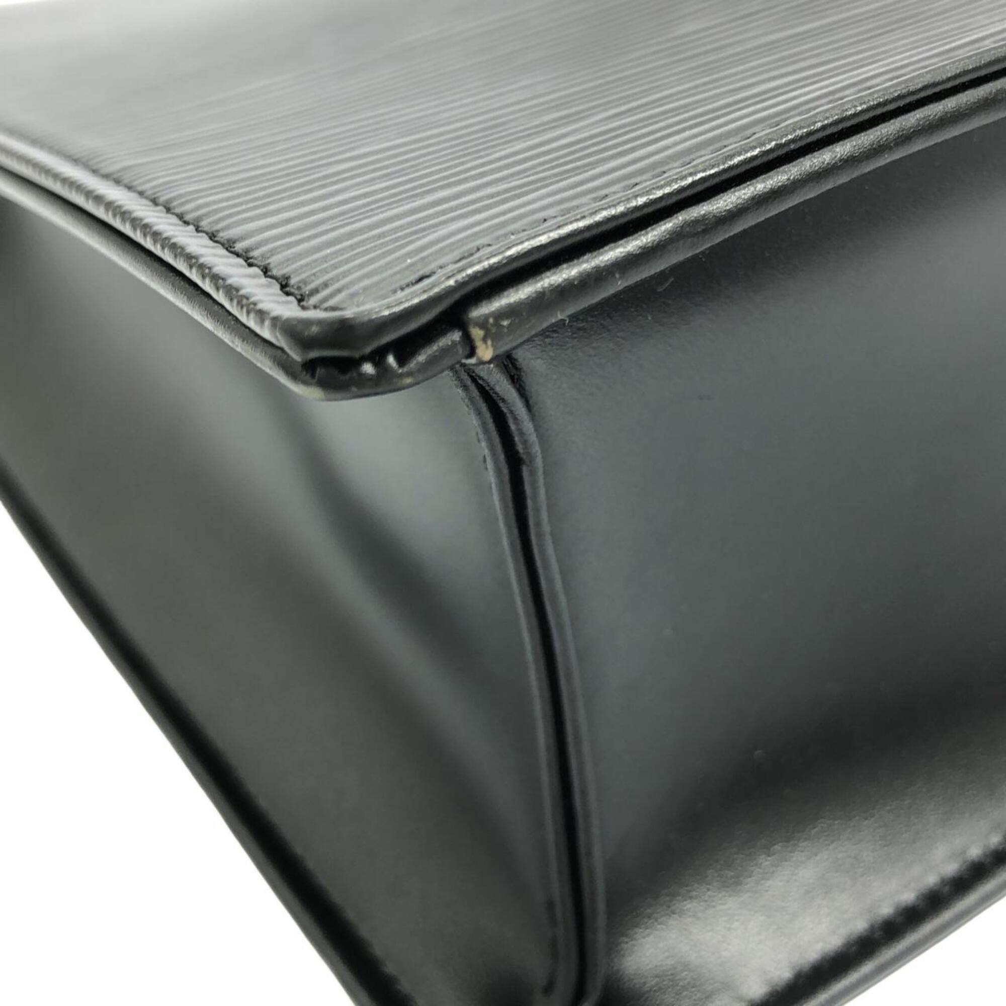 Louis Vuitton Black Leather Handbag (Pre-Owned)
