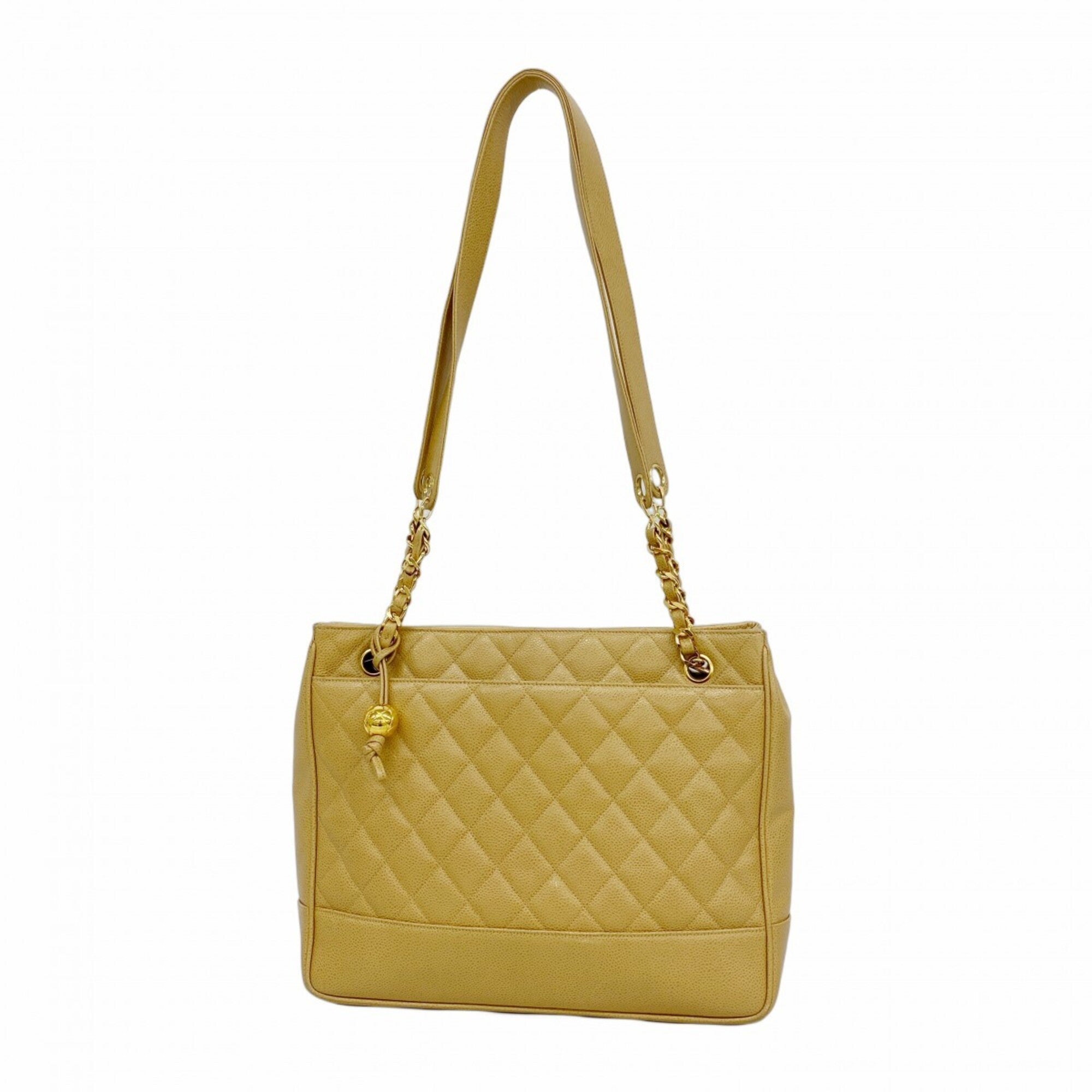 Chanel Light Brown Grained Calfskin Tote Bag (Pre-Owned)