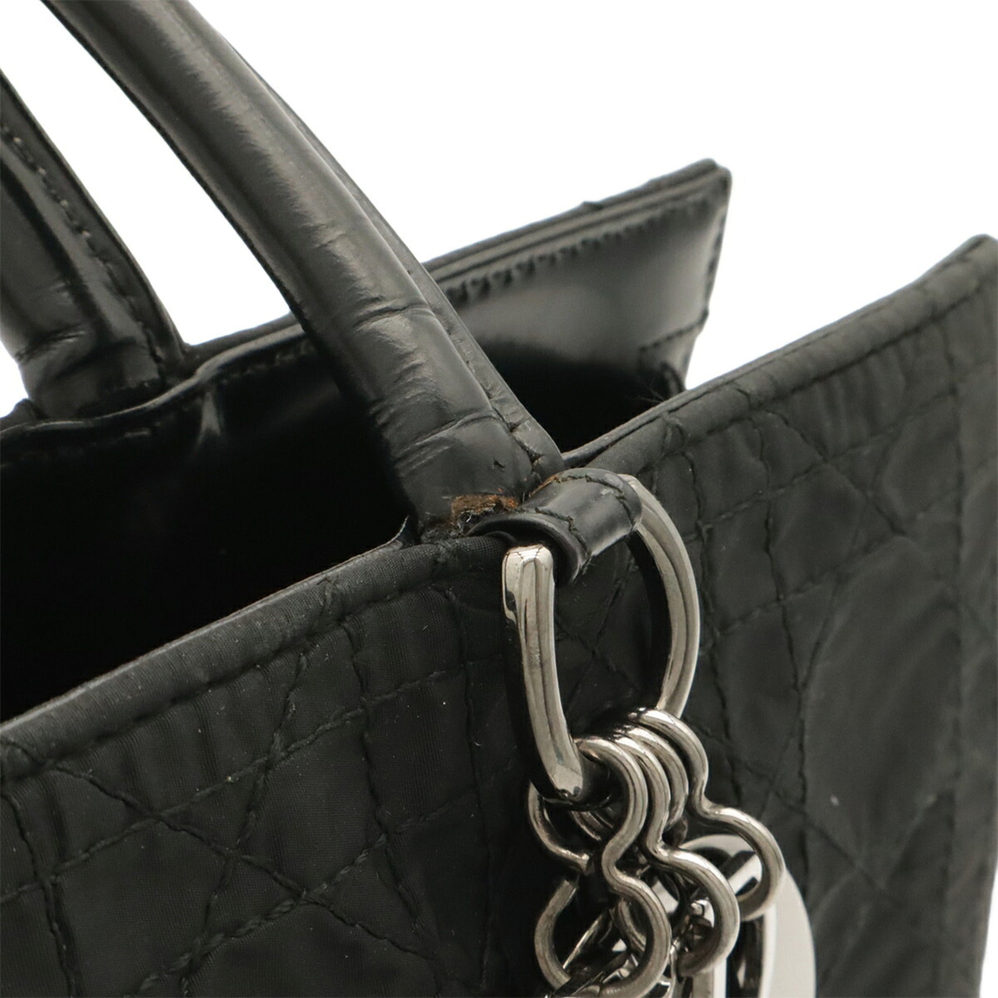 Christian Dior Black Nylon Handbag Tote Bag (Pre-Owned)