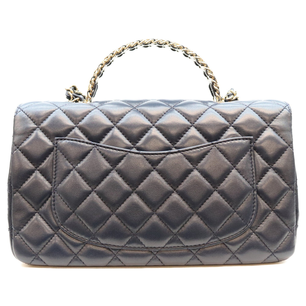 Chanel Navy Leather Shoulder Bag (Pre-Owned)