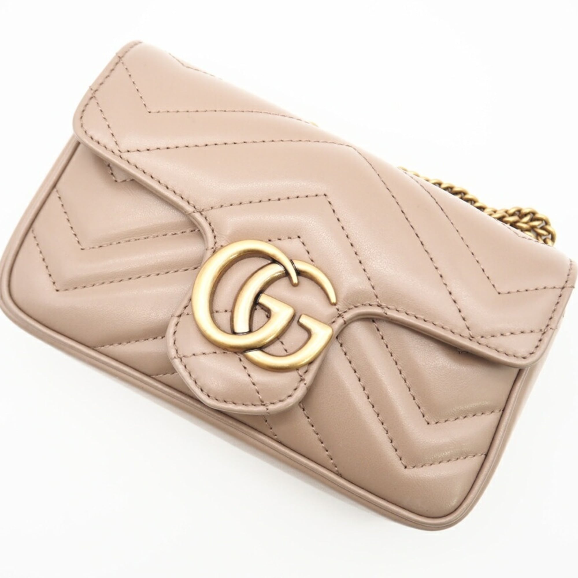 Gucci Beige Leather Shoulder Bag (Pre-Owned)
