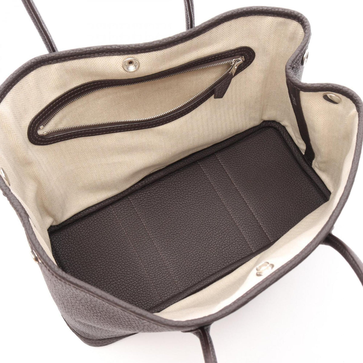 Hermes Brown Negonda Leather Handbag Tote Bag (Pre-Owned)