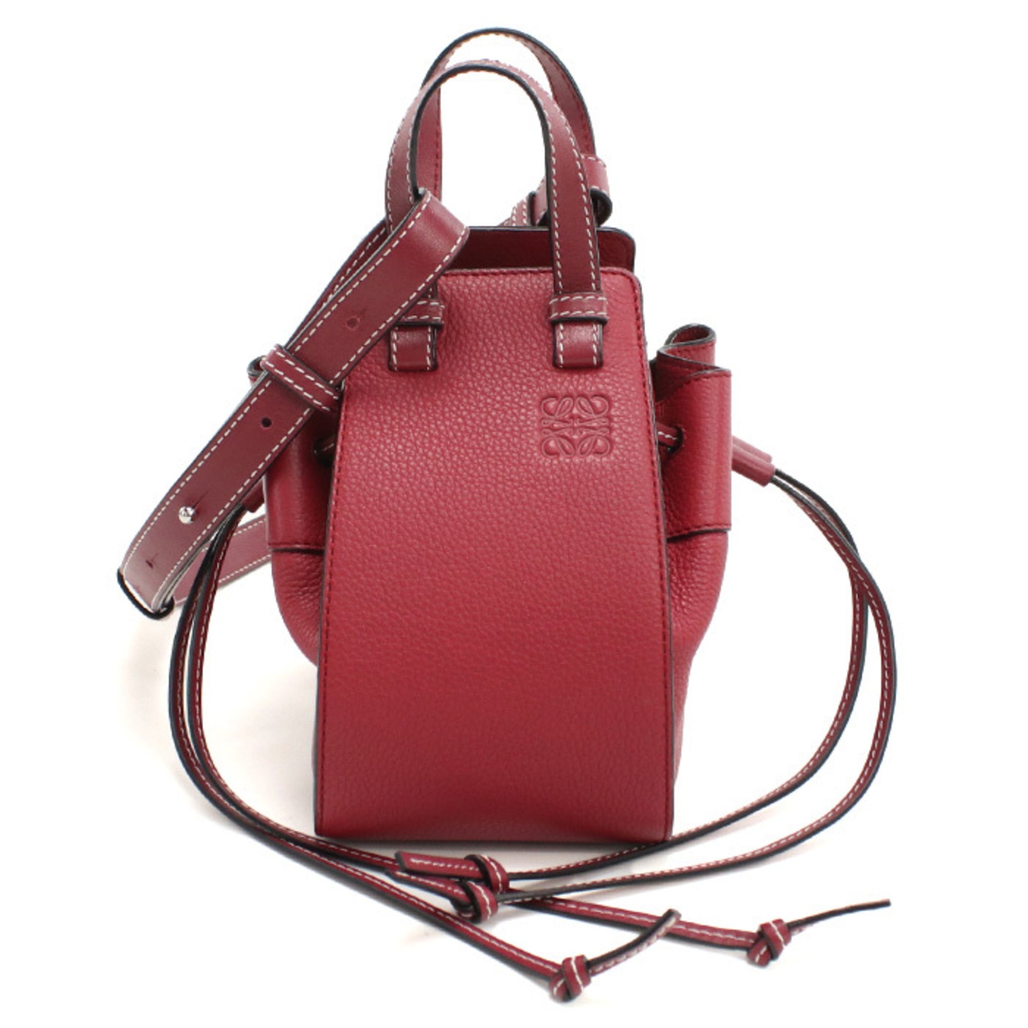 Loewe Red Color Leather Shoulder Bag (Pre-Owned)