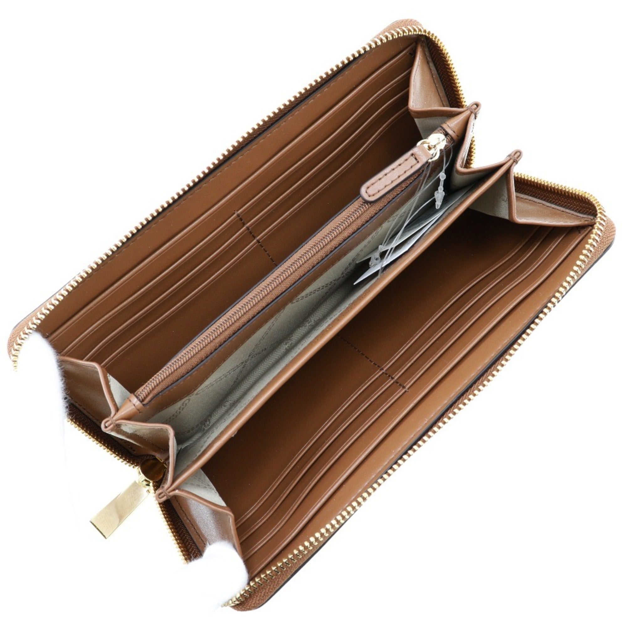 Michael Kors Brown Leather Long Wallet (Bi-Fold) (Pre-Owned)