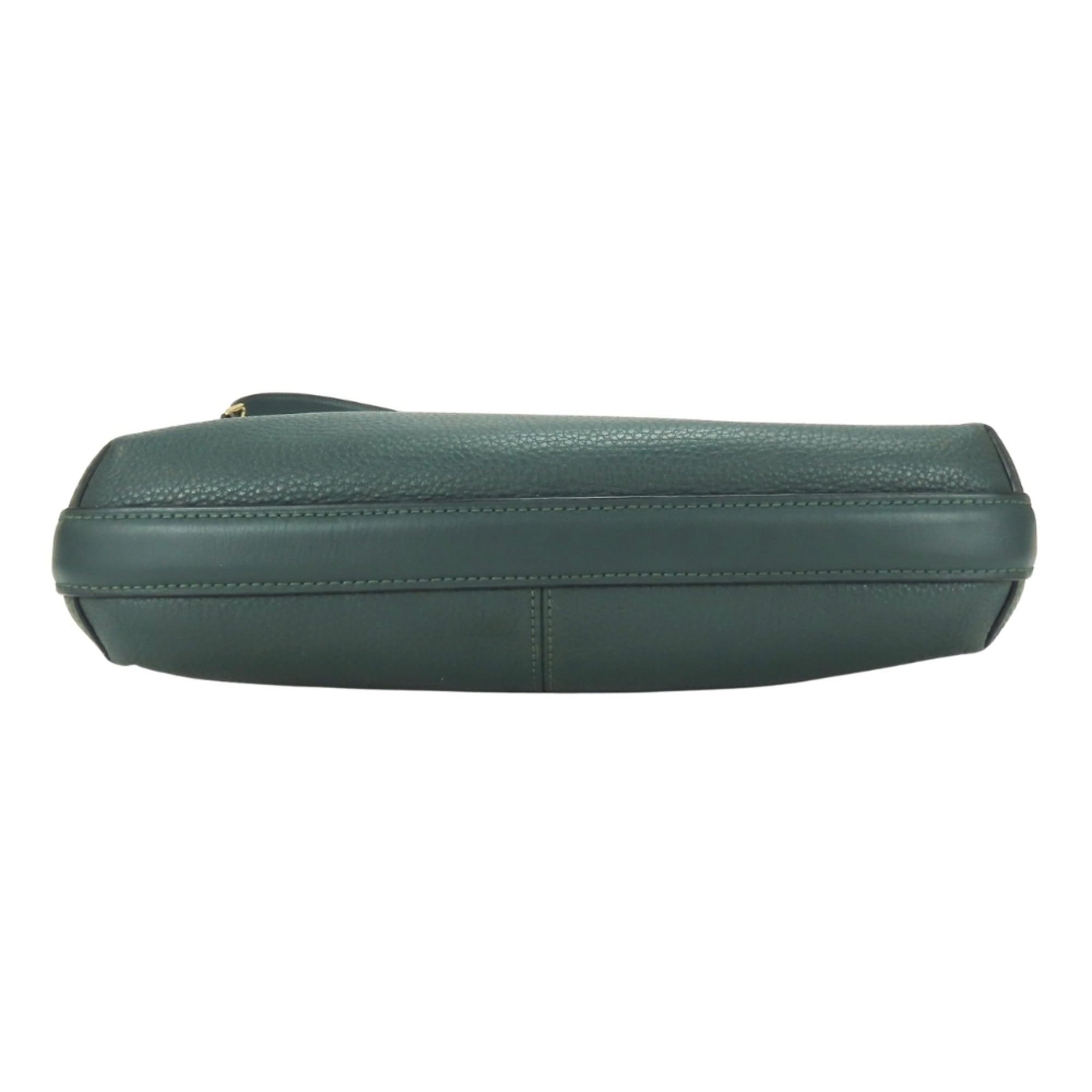 Coach Dark Green Leather Shoulder Bag (Pre-Owned)