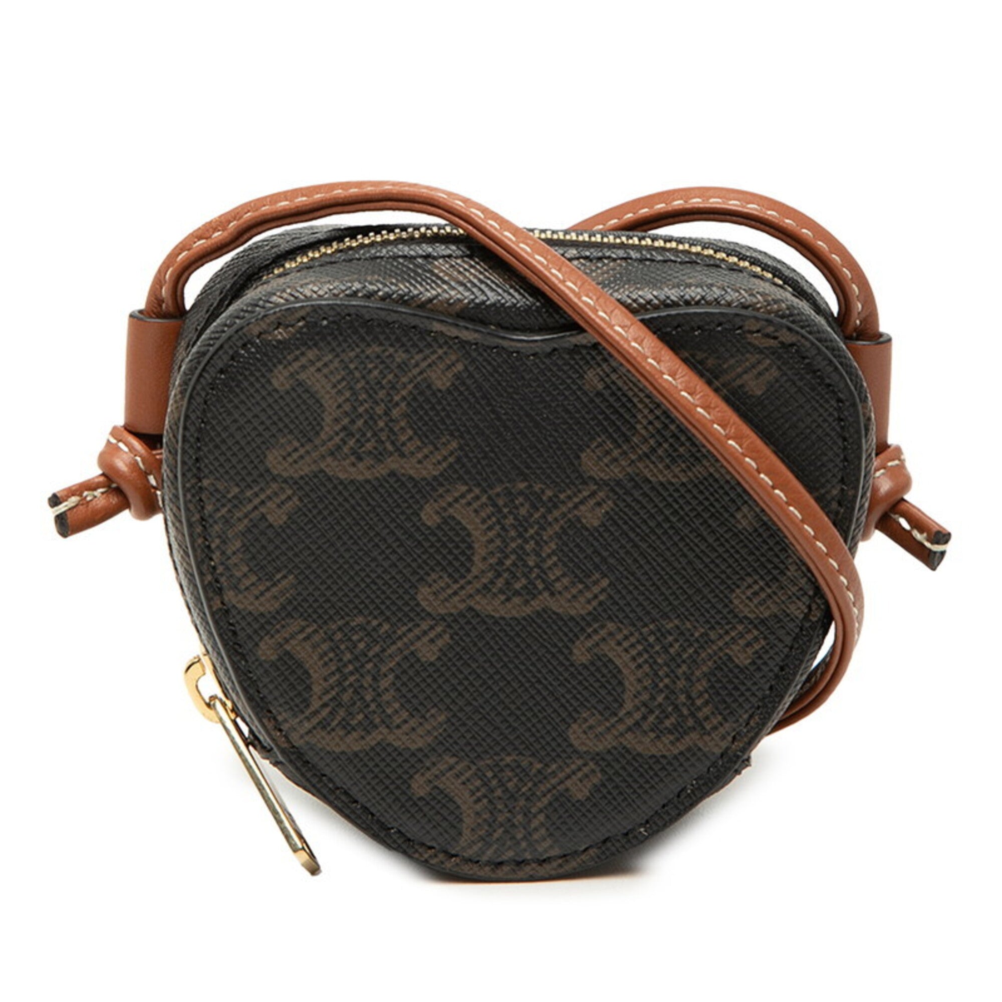 Celine Brown Pvc Handbag Pochette Pouch (Pre-Owned)