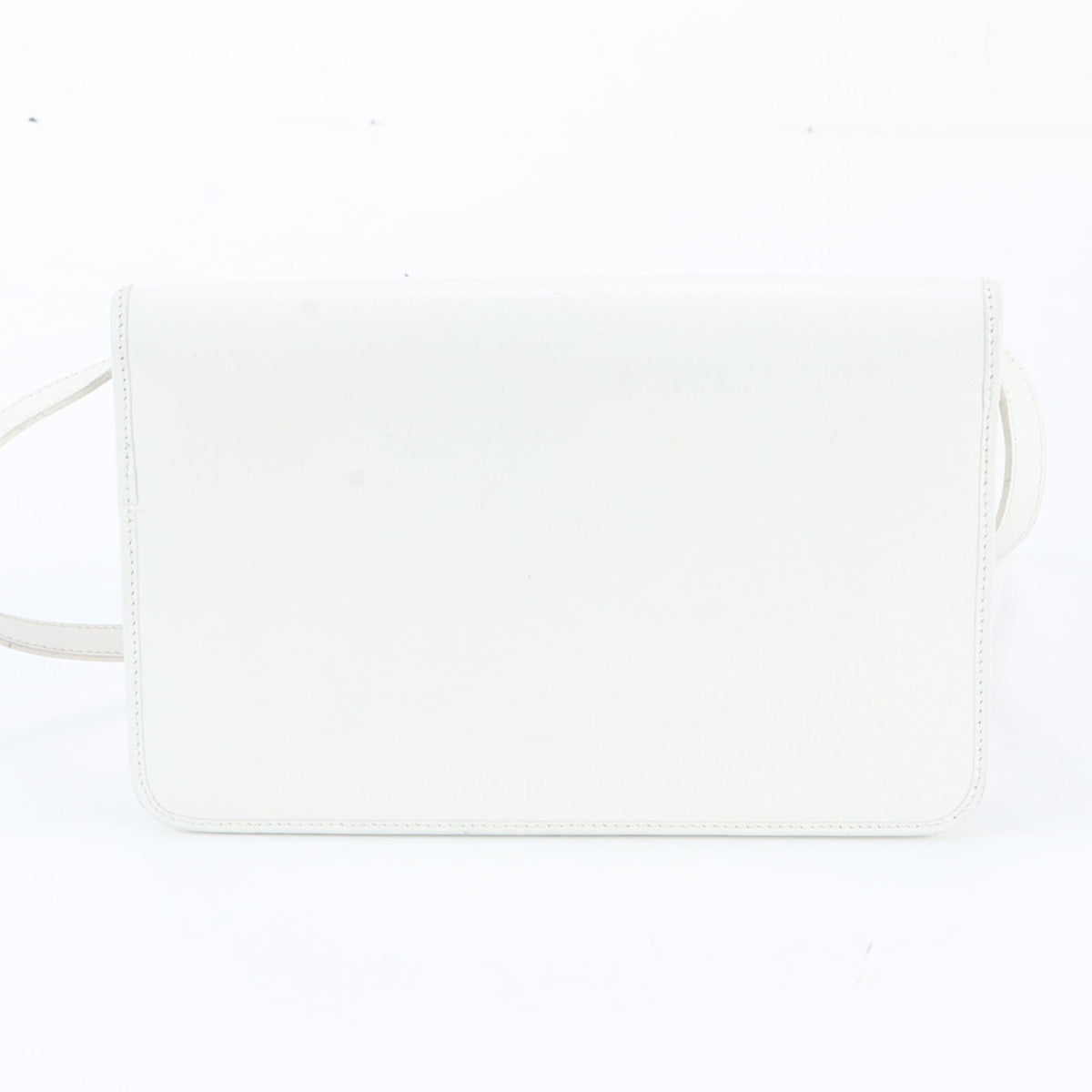 Christian Dior White Leather Crossbody Bag Shoulder Bag Tote Bag (Pre-Owned)