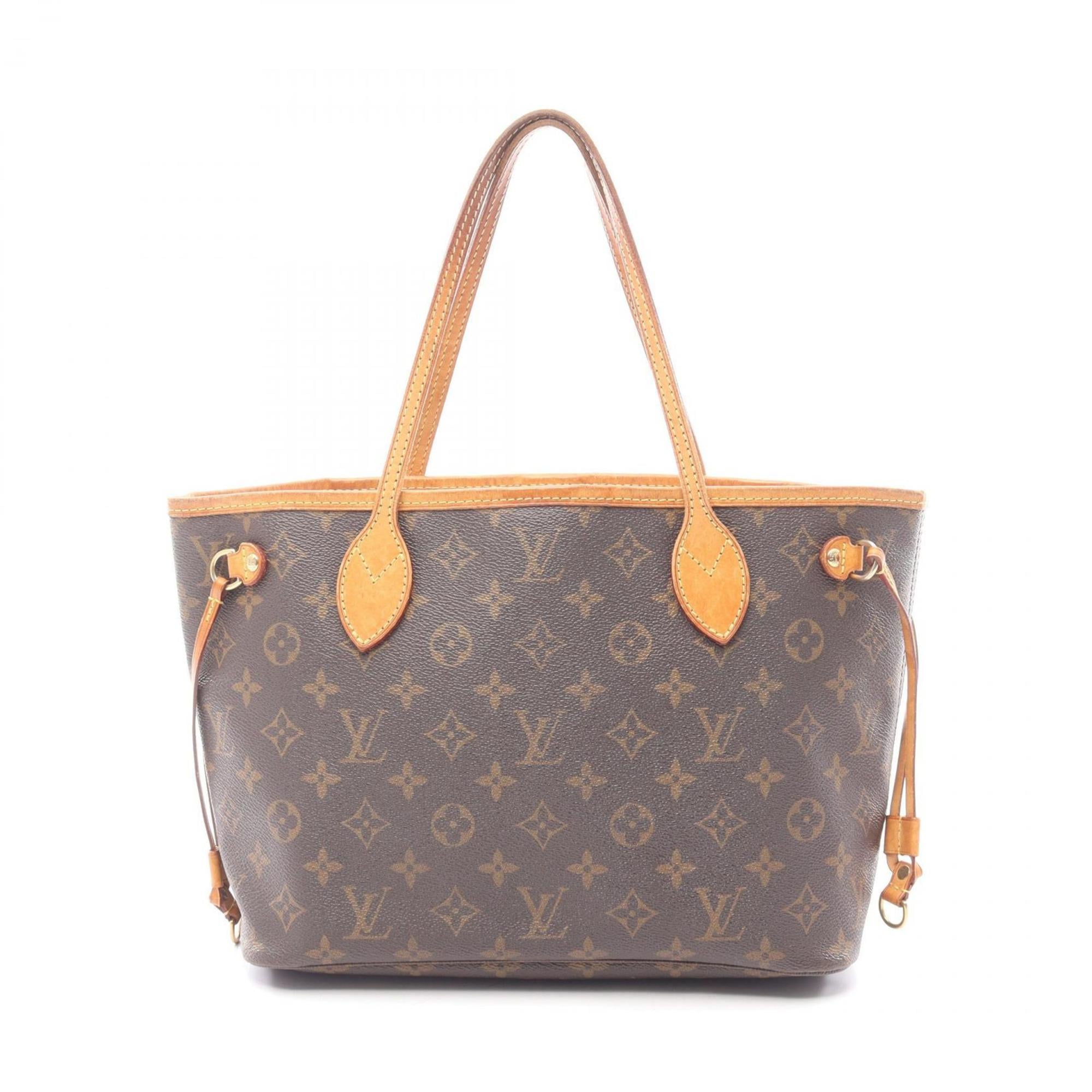 Louis Vuitton Brown Monogram Coated Canvas Leather Handbag Tote Bag (Pre-Owned)