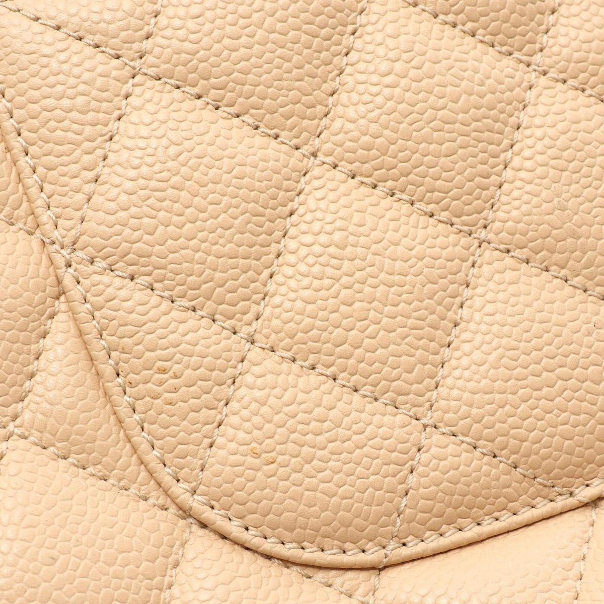 Chanel Beige Grained Calfskin Handbag Tote Bag (Pre-Owned)