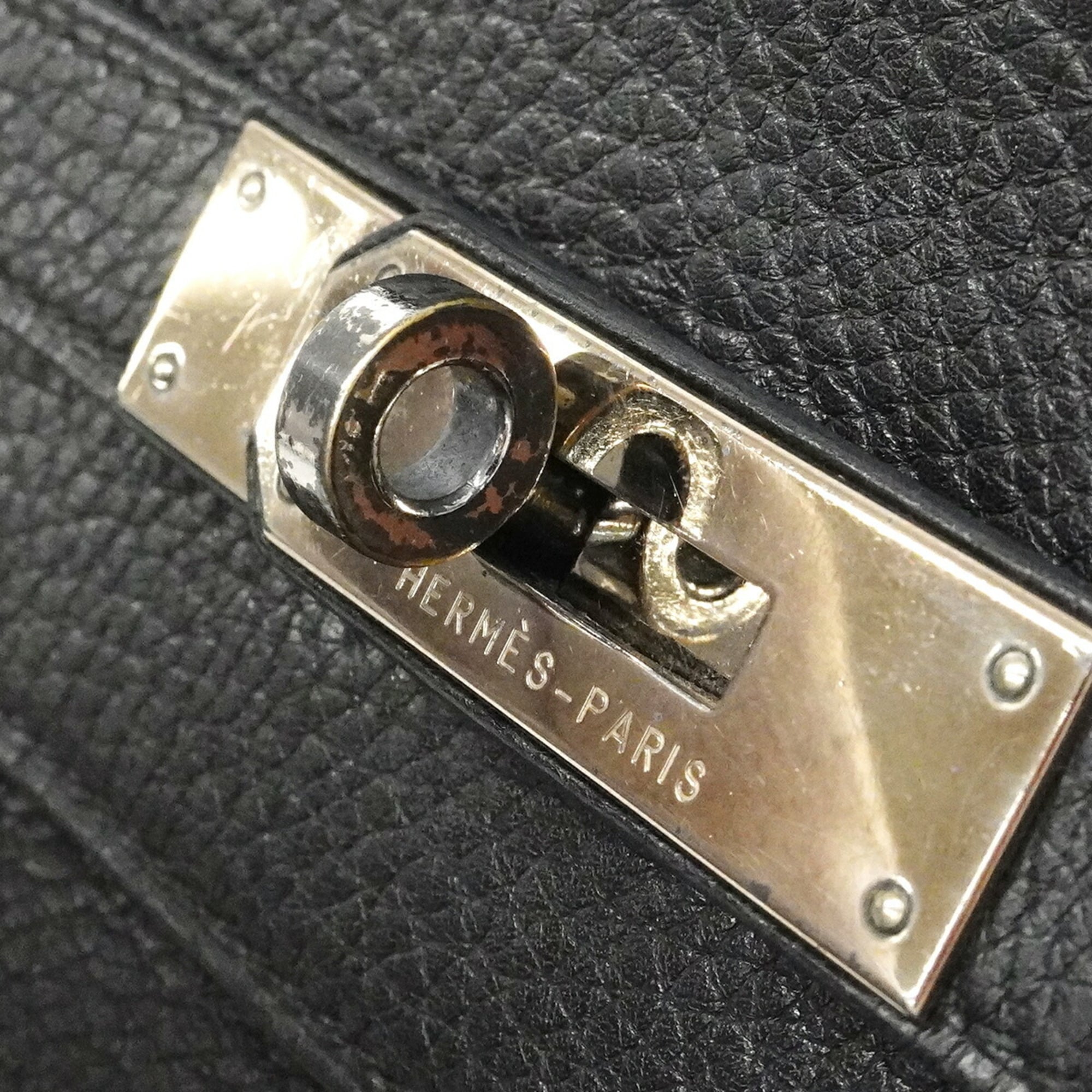 Hermes Black Togo Leather Handbag (Pre-Owned)