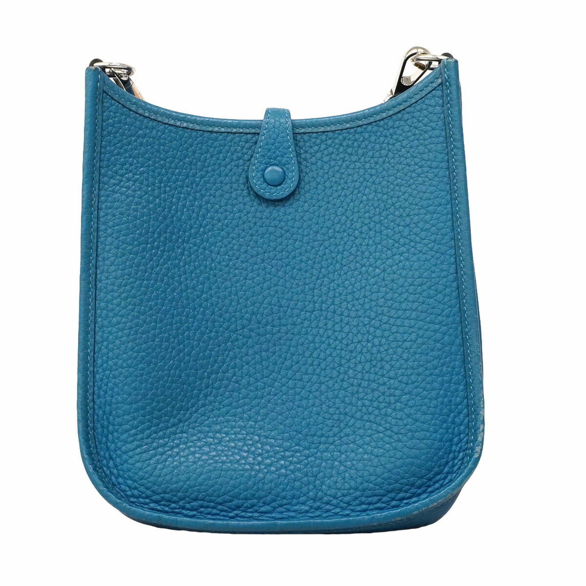 Hermes Blue Taurillon Clemence Leather Shoulder Bag (Pre-Owned)
