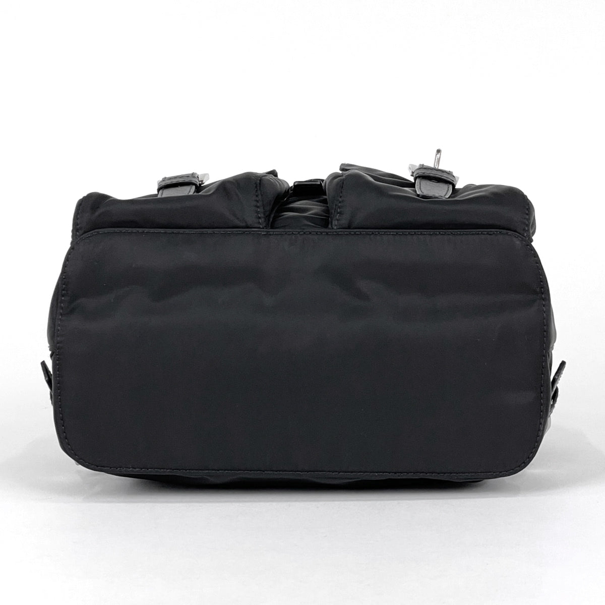 Prada Black Nylon Leather Backpack (Pre-Owned)