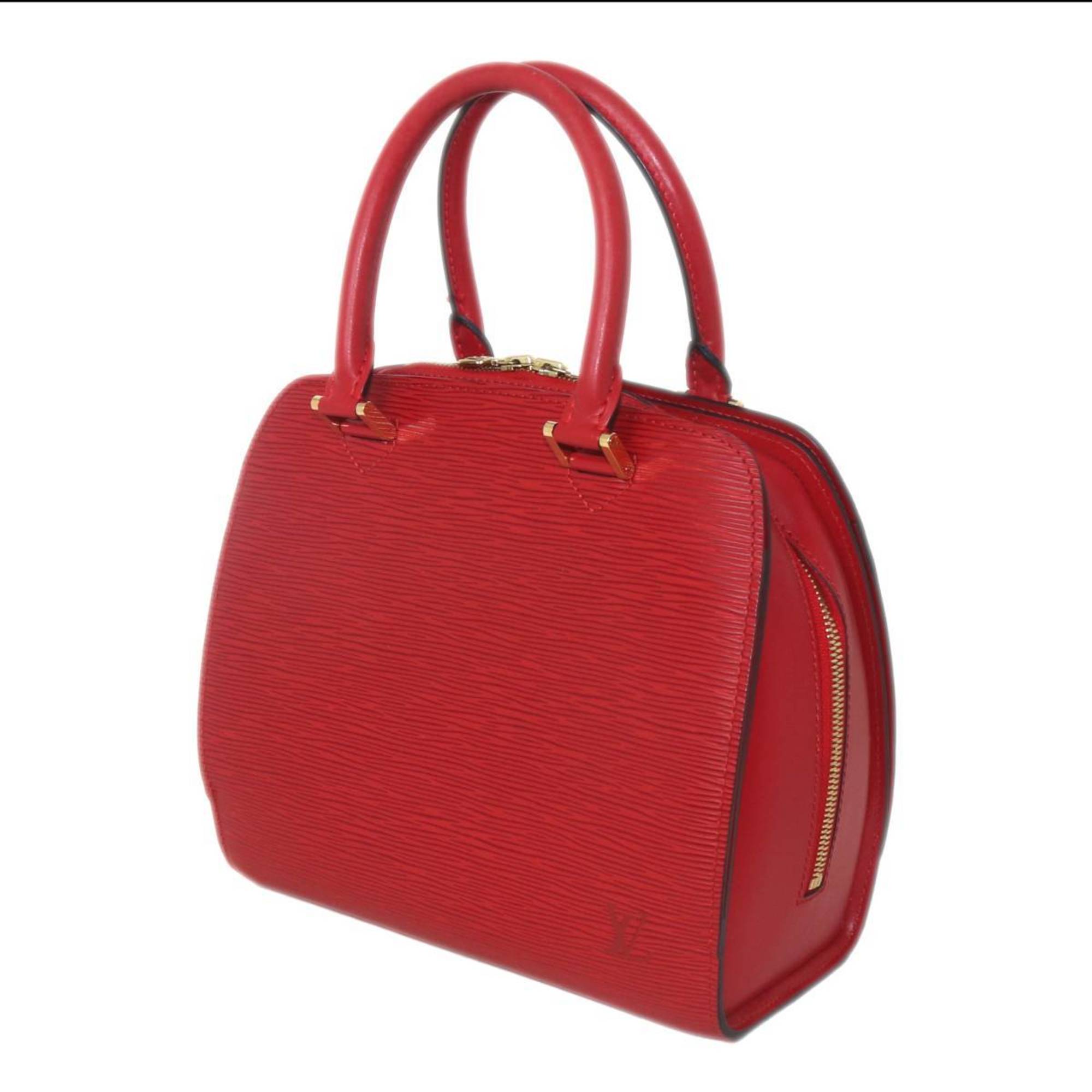 Louis Vuitton Red Color Leather Handbag (Pre-Owned)