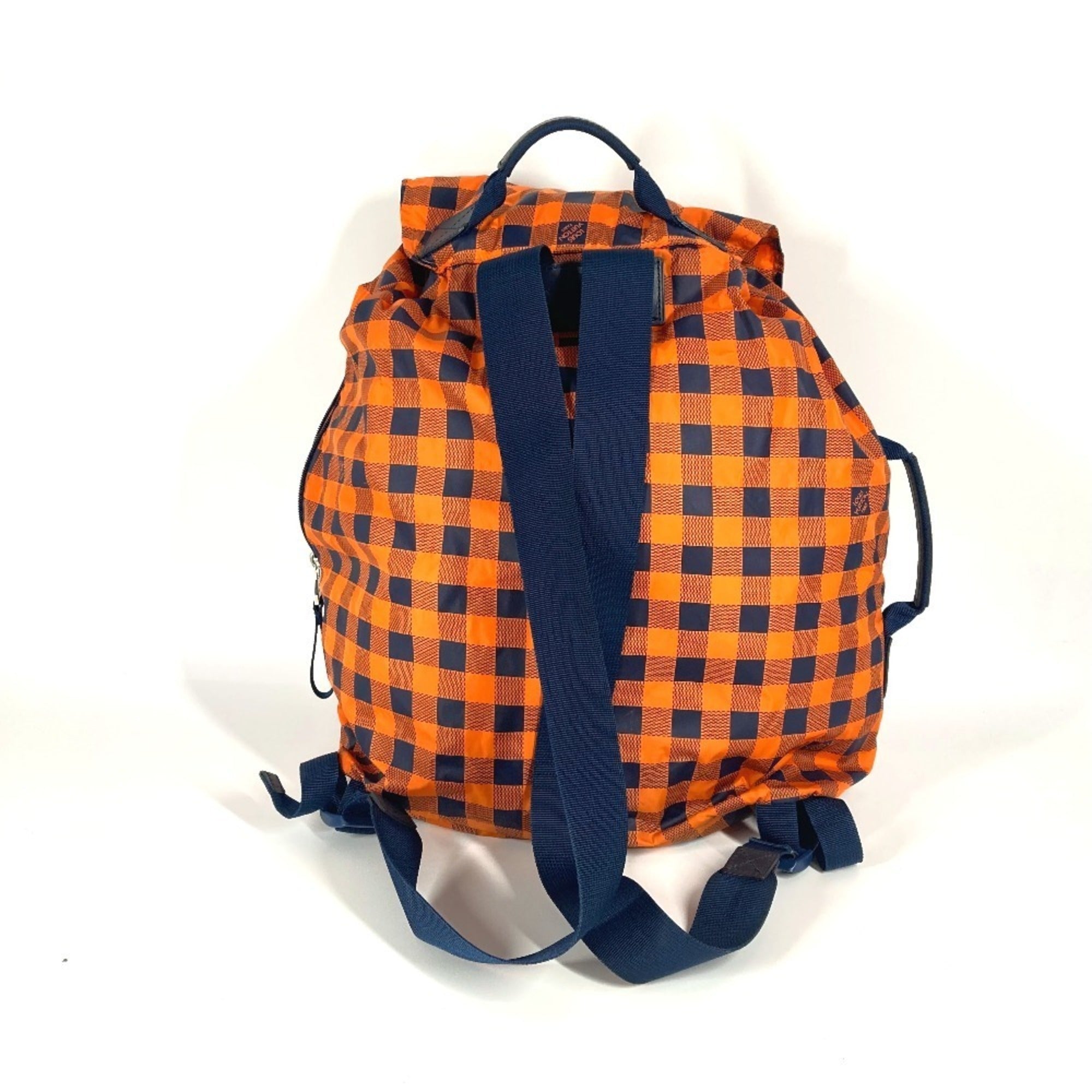 Louis Vuitton Damier Canvas Navy Orange Nylon Backpack (Pre-Owned)