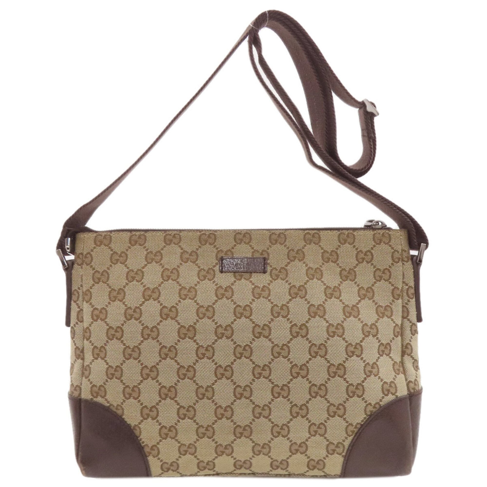 Gucci Gg Canvas Brown Gg Canvas Shoulder Bag (Pre-Owned)